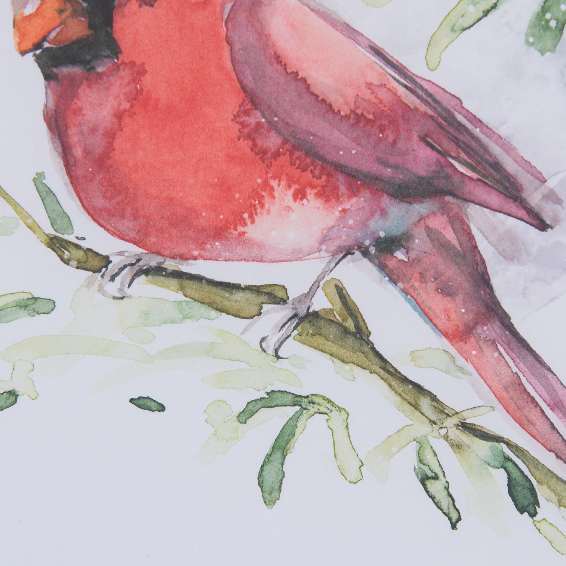 Cardinal III by Mercana Studio a Hand Embellished Textured Framed Art Print Matted under Glass — product photograph