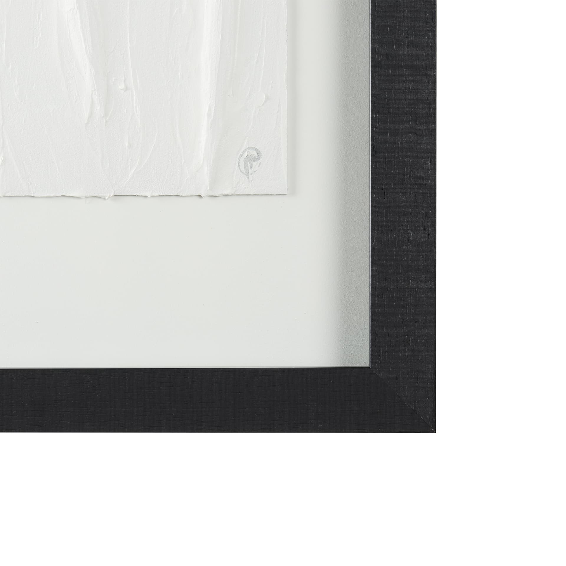 White Vines I (SET OF 2) by Studio M a handmade Original Framed 3D Textured Artwork under Glass — product photograph