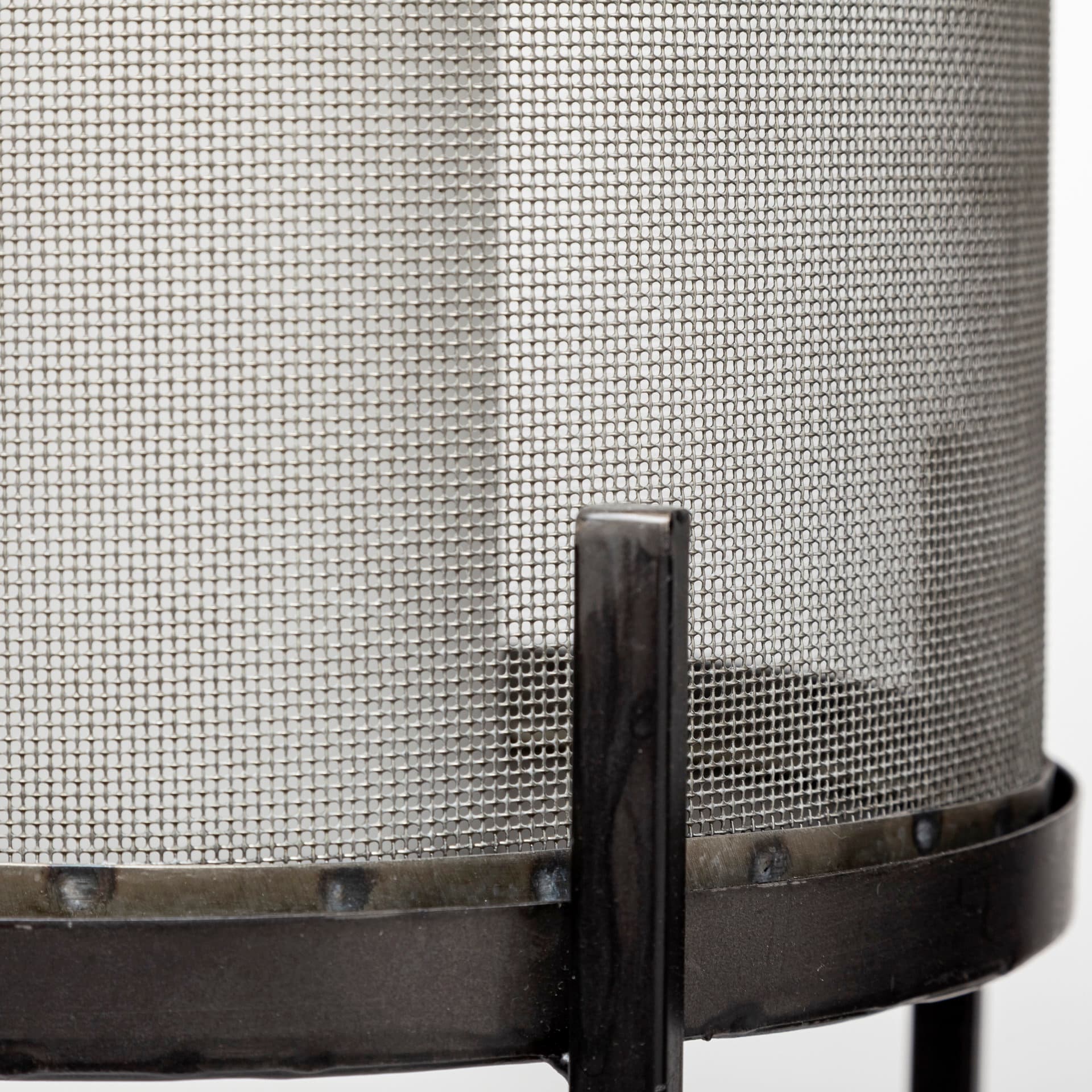 Steen Set of Two Black Meshed Metal Candle Holder Lanterns — product photograph