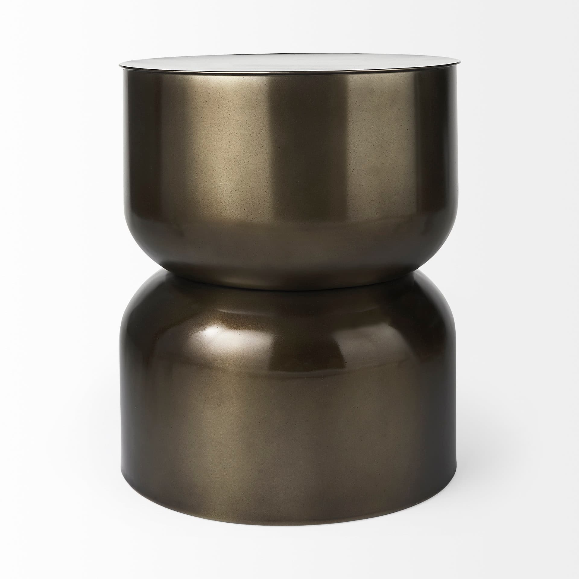 Catriona 17L x 17W x 20H Gold Accent Hourglass Table — product photograph