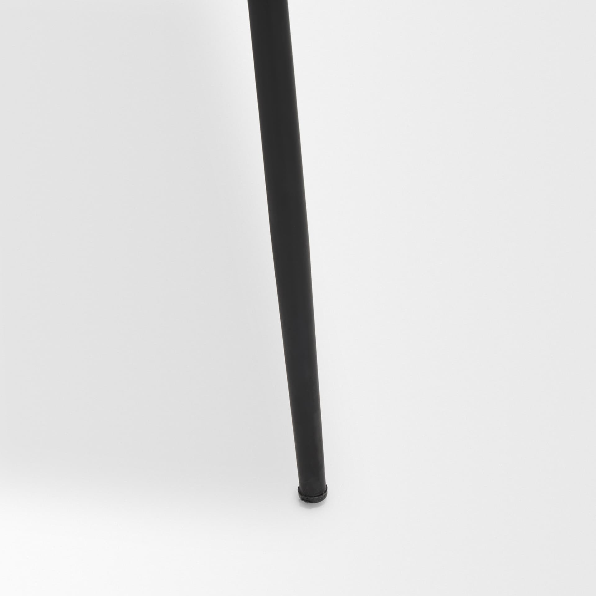 Casey Curved Back Dining Side Chair | Gray Fabric w/ Black Metal — product photograph