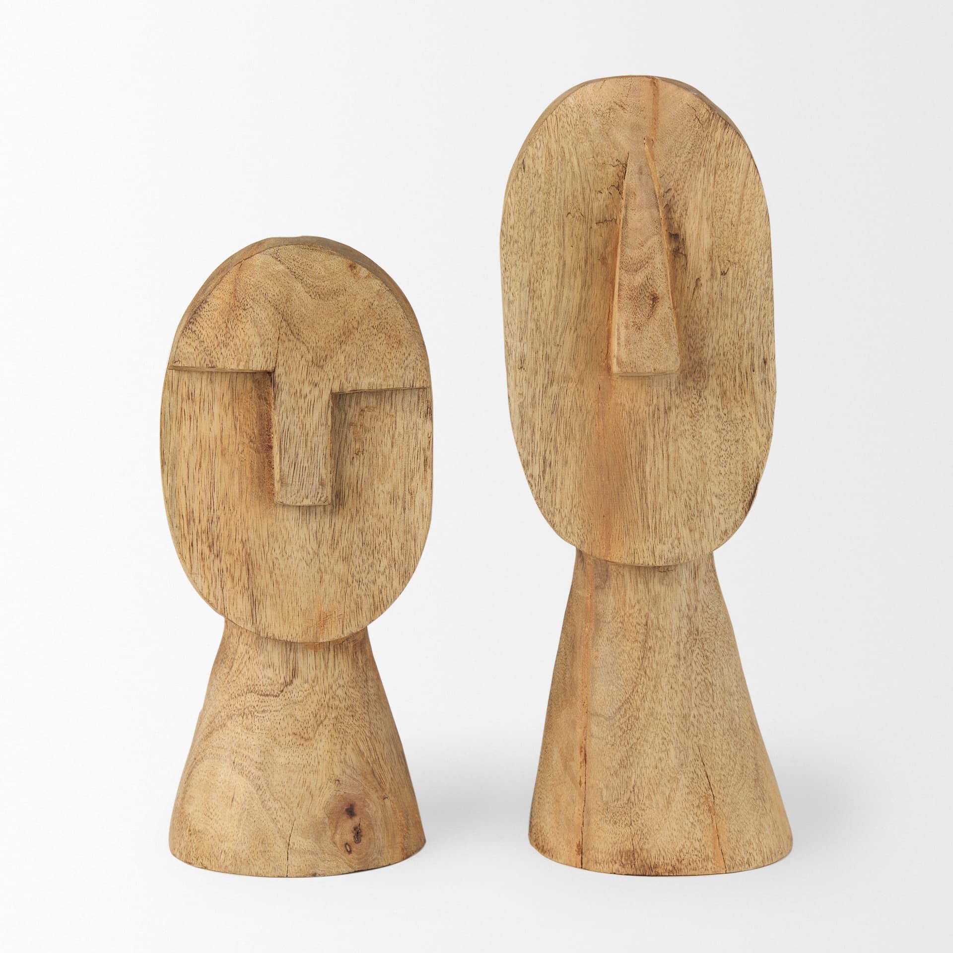 Ivan Medium Wooden Head Sculpture — product photograph