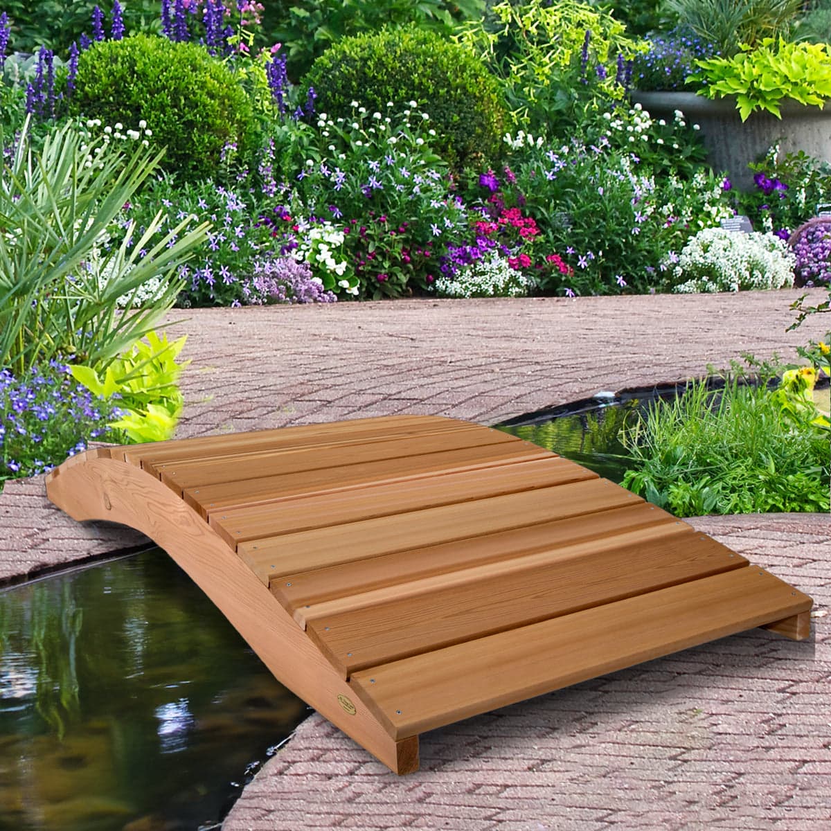 8-Ft Garden Cedar Bridge — product photograph