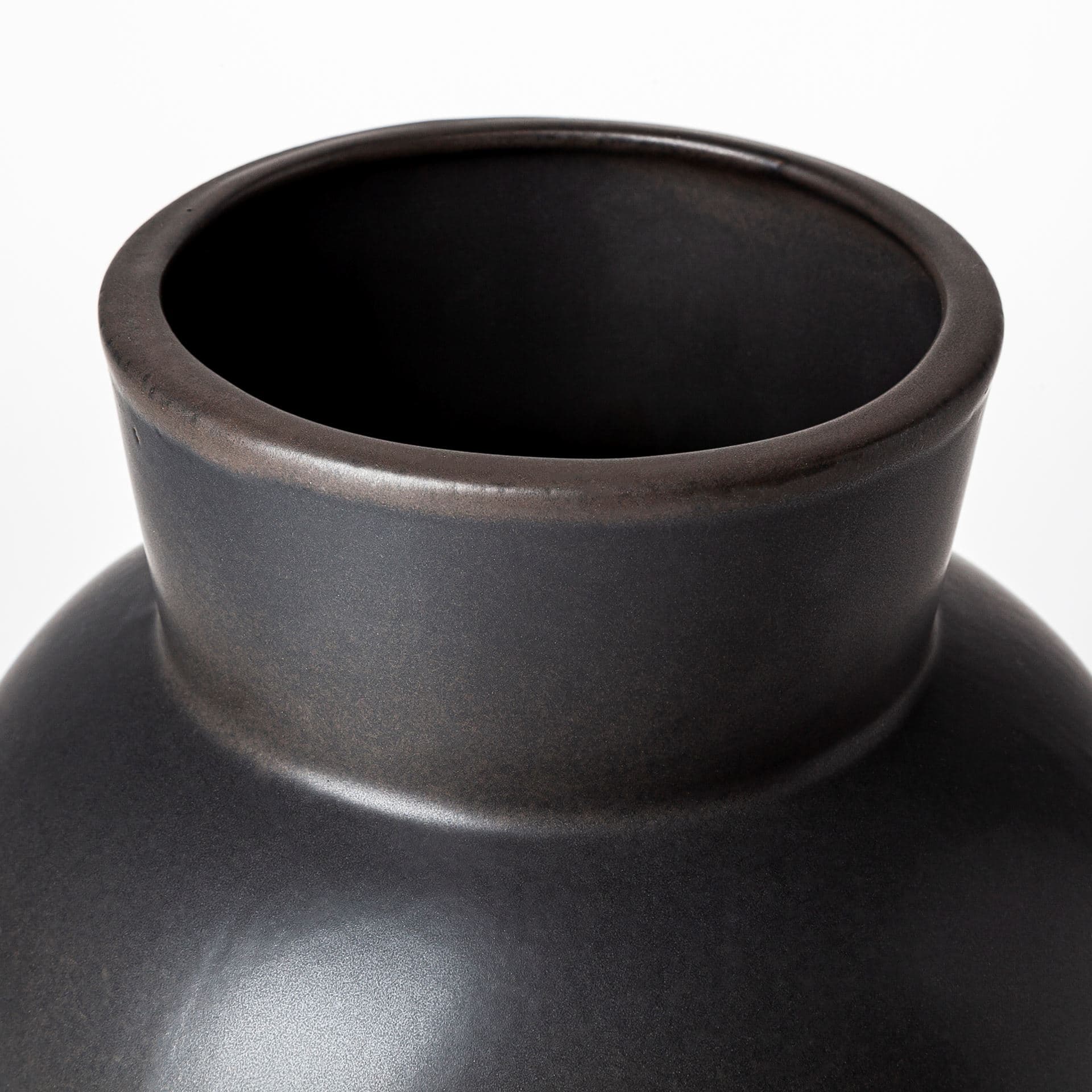Laforge II Black Ceramic Vase — product photograph