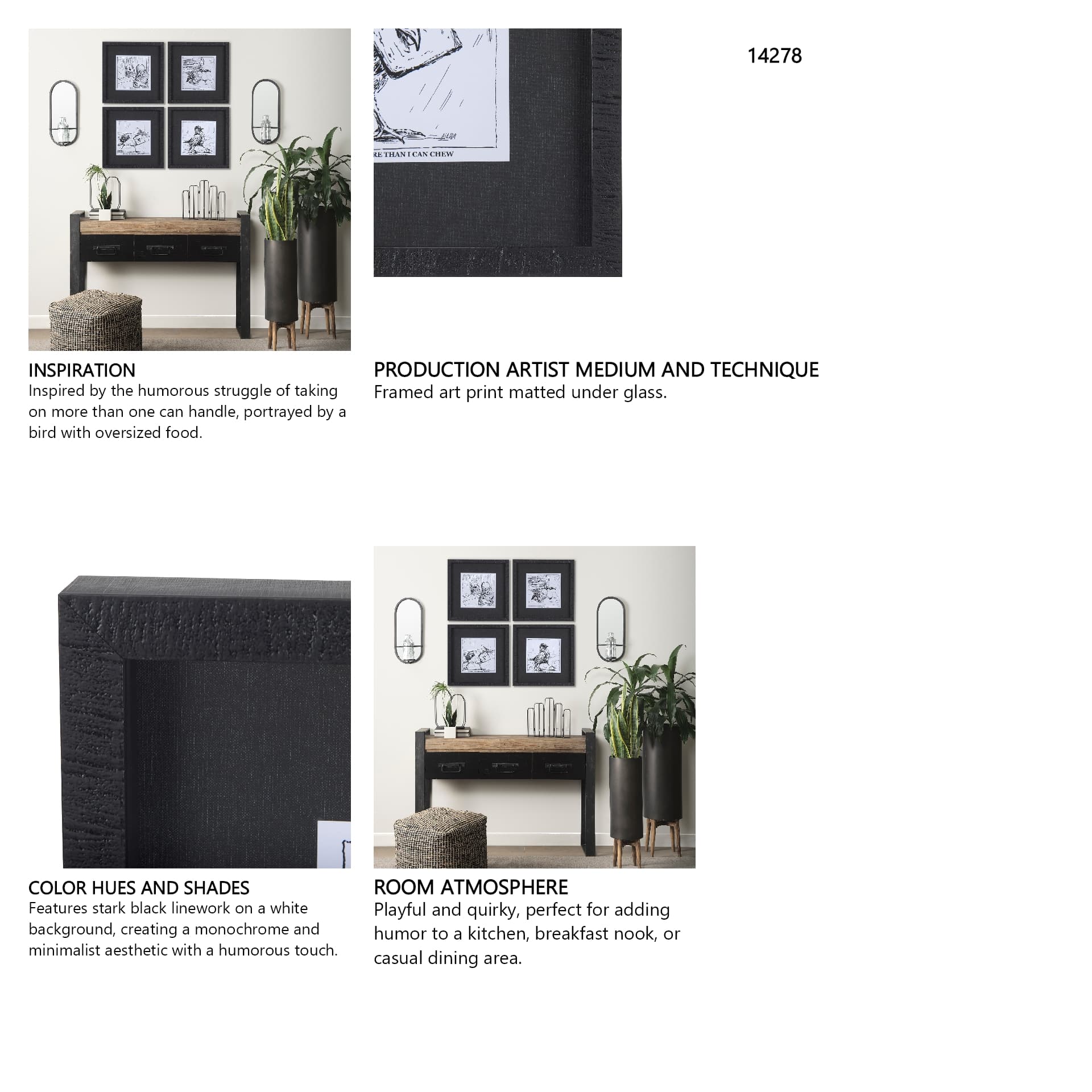 Animal Talk II by Mercana Studio a Framed Art Print Matted under Glass — in a styled room