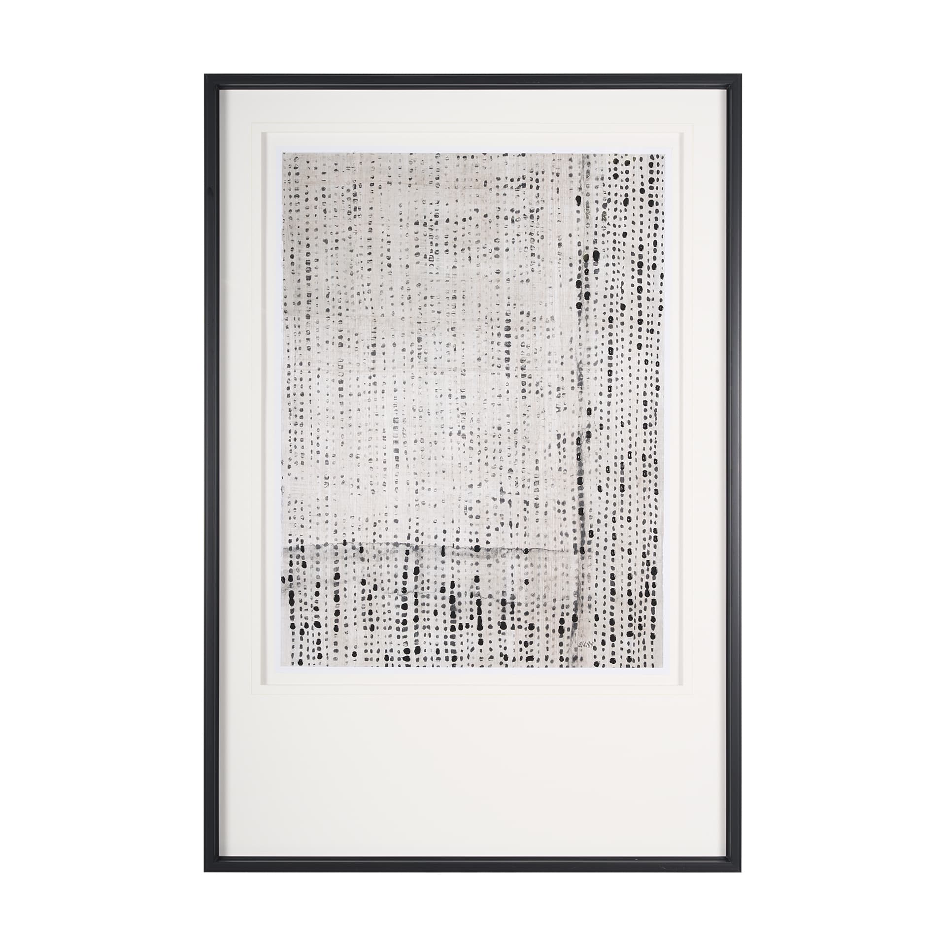 Dot Texture Tan I by Mercana Studio a Hand Embellished Textured Framed Art Print Matted under Glass — product photograph
