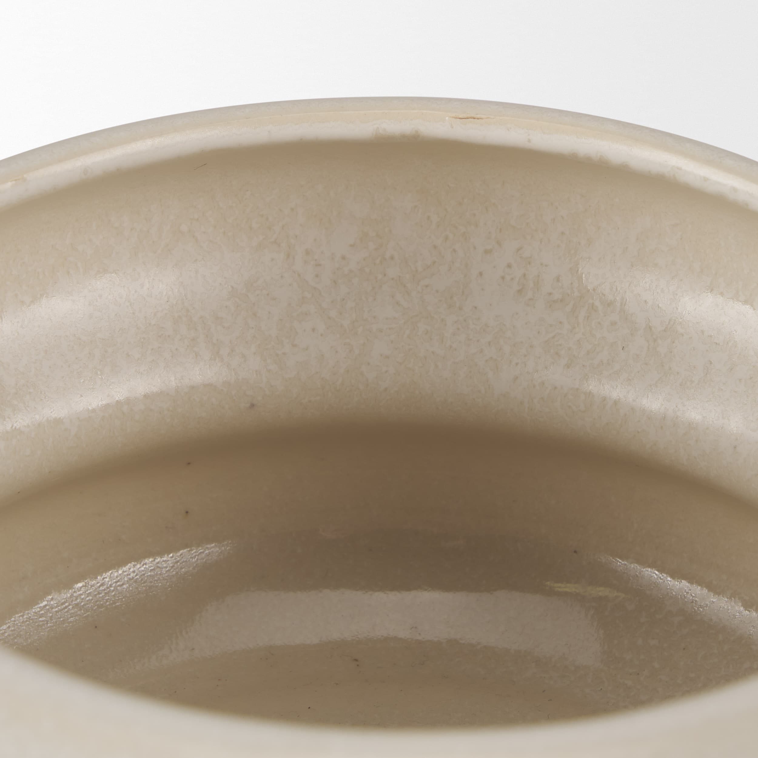 Twyla Short Cream Glazed Ring Pot — product photograph