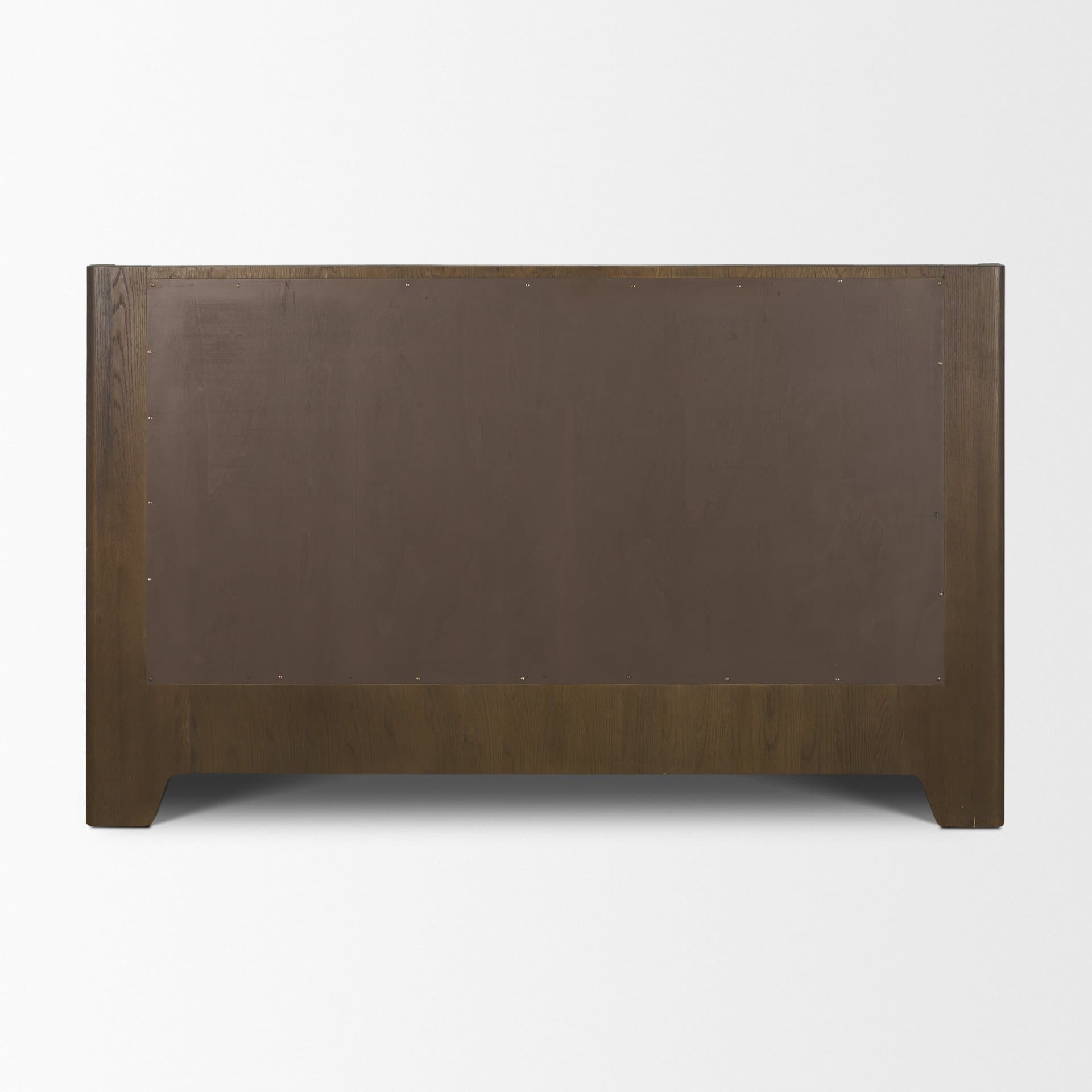 Holden King Upholstered Bedframe | Shelter Headboard | Oatmeal Performance Fabric — product photograph