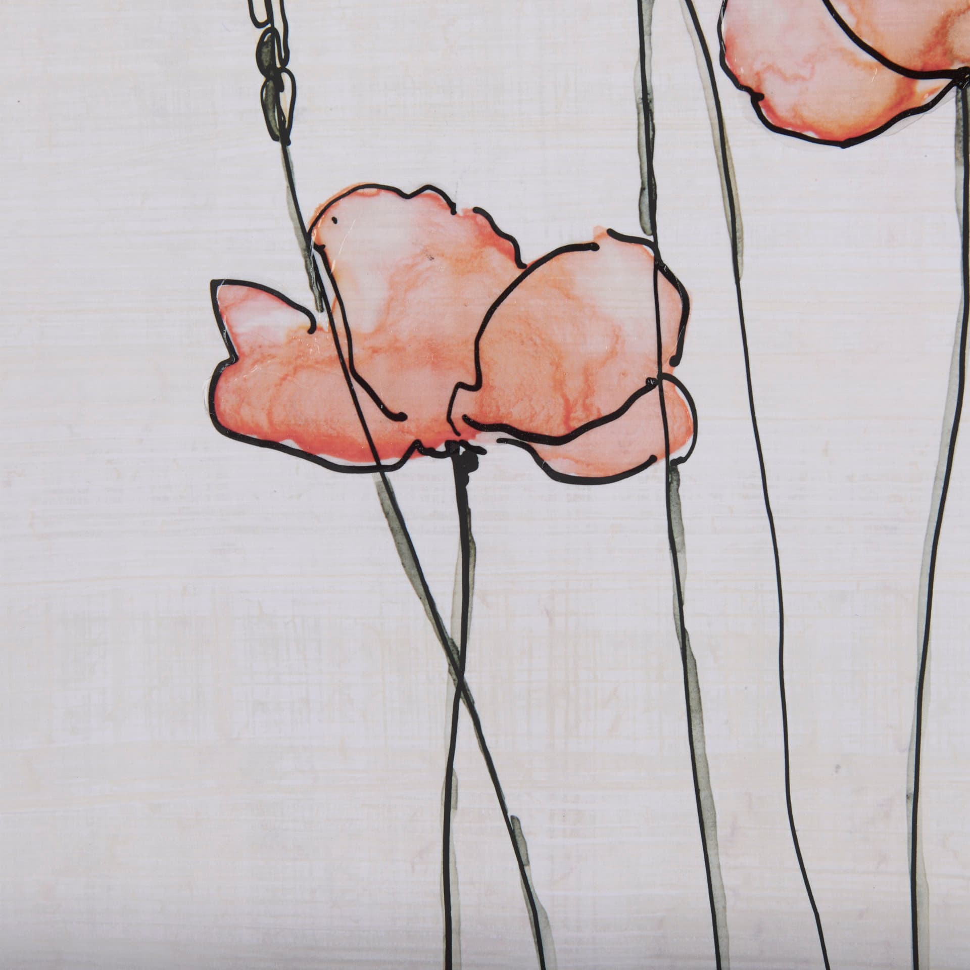 Meadow flowers II by Mercana Studio a Hand Embellished Textured Framed Art Print Matted under Glass — product photograph
