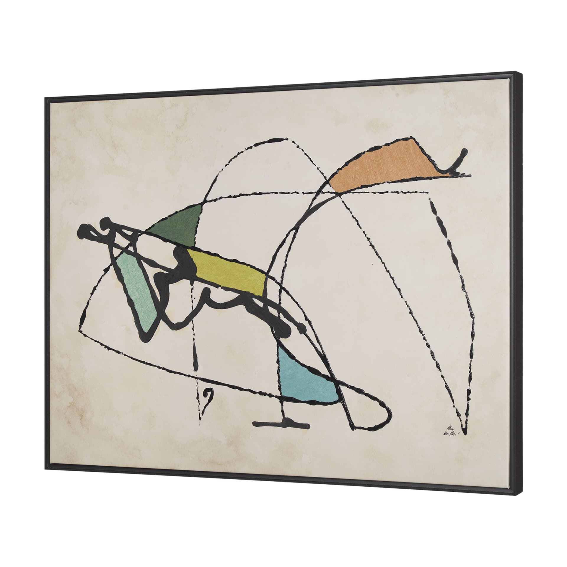 Vintage Vibes I by Mercana Studio a Hand Embellished Textured Framed Canvas — product photograph