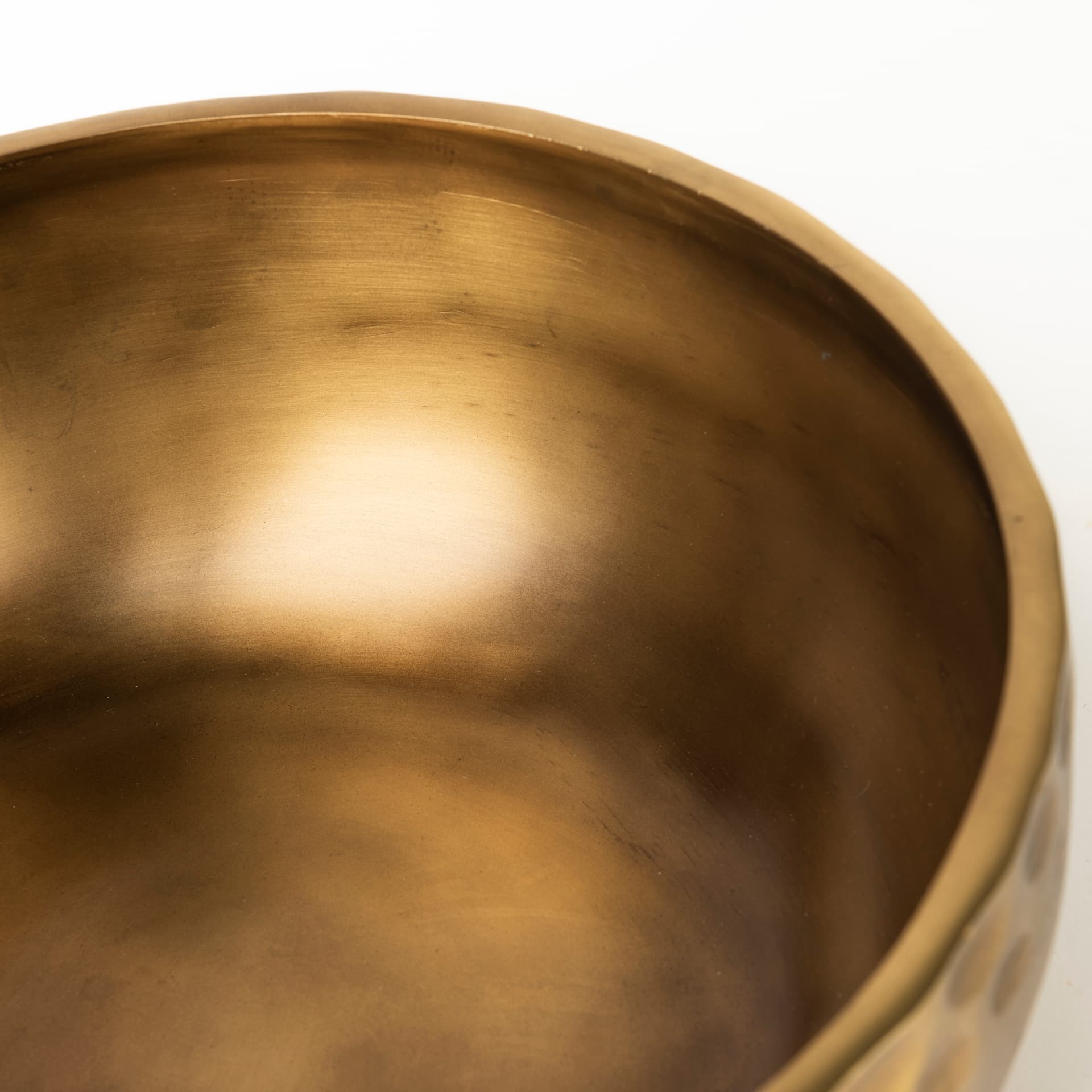 Karmel 12L x 12W Gold Hammered Aluminum Bowl — product photograph