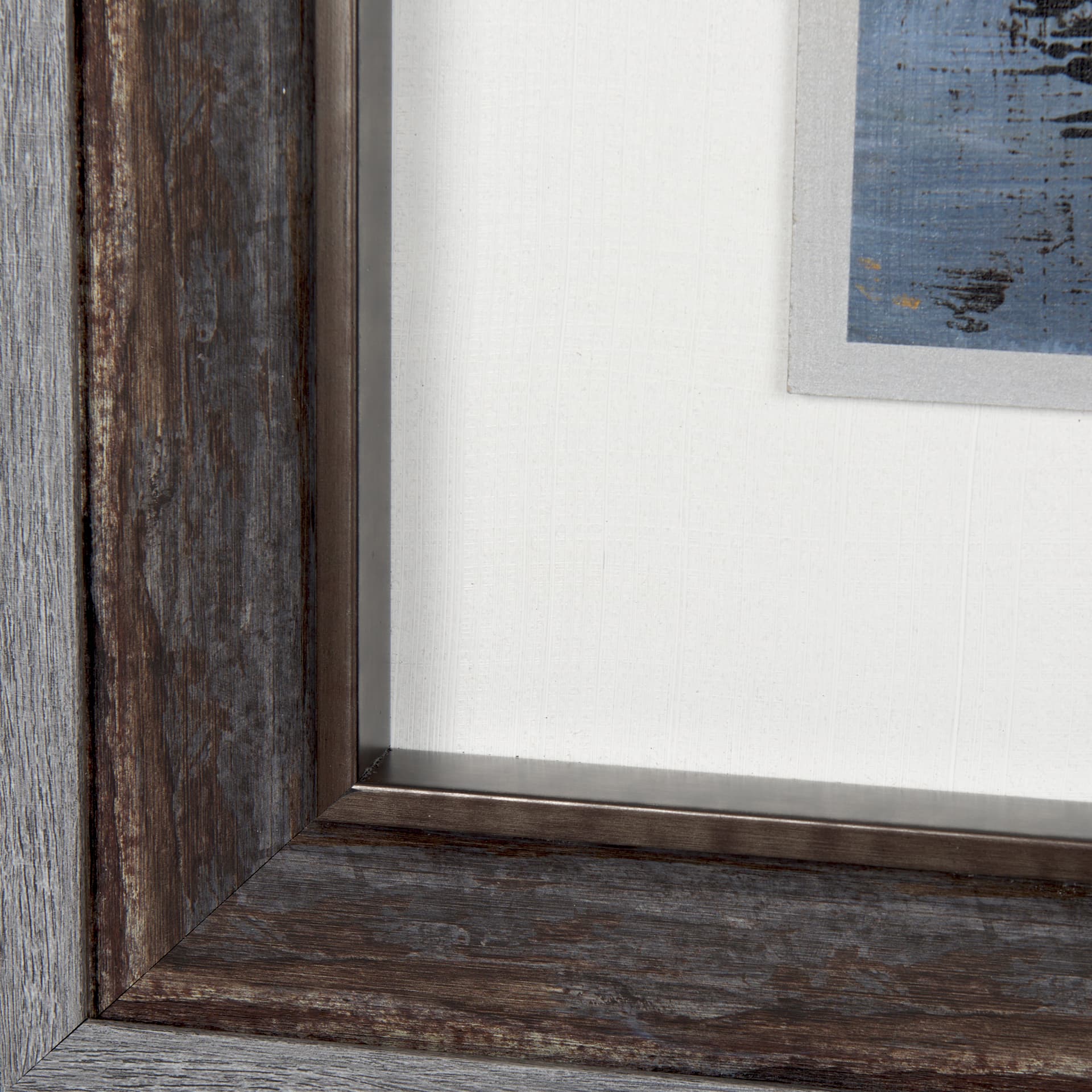Silver and gold Inspiration II by Mercana Studio a Hand Embellished Textured Framed Art Print — product photograph