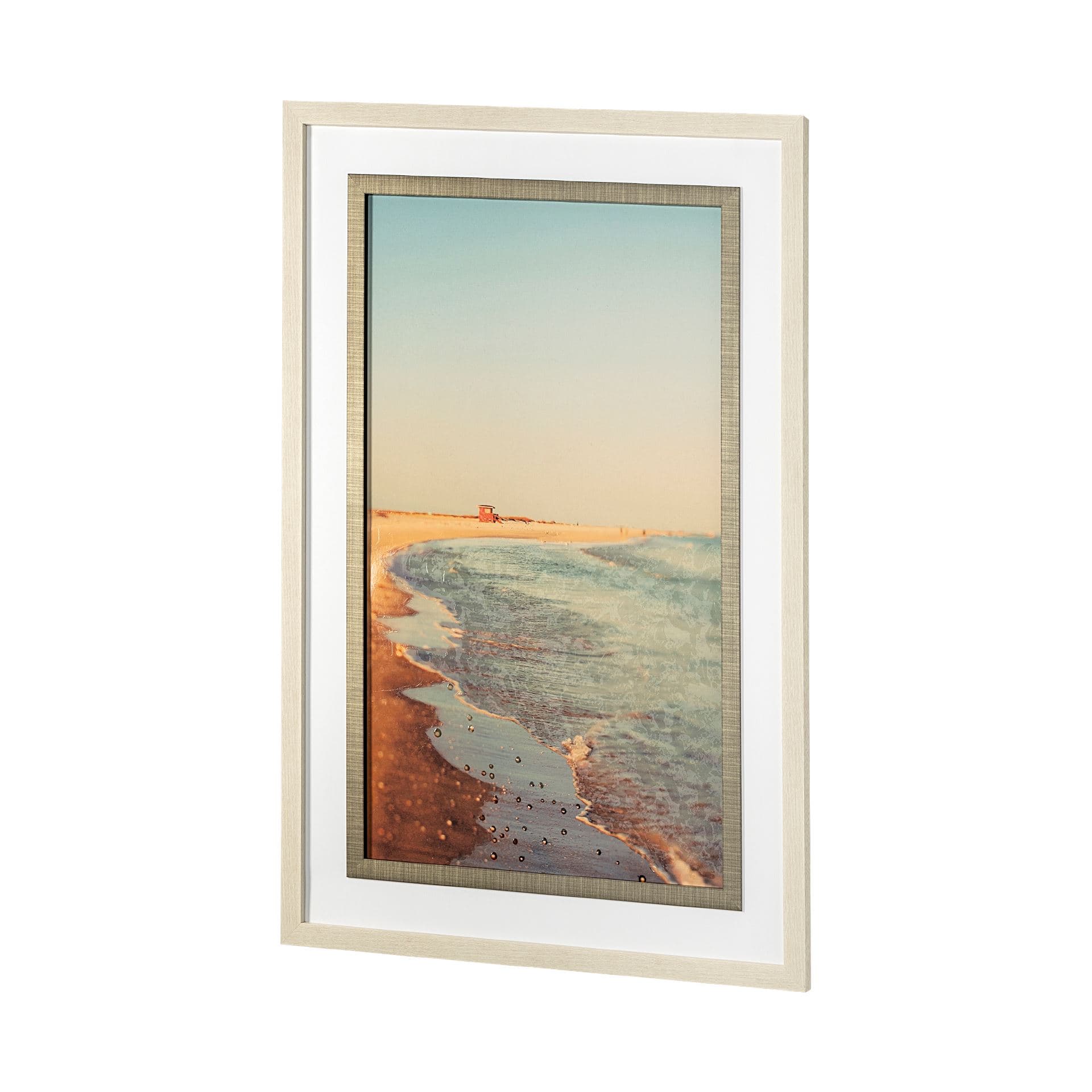 Lido by Alicia Bock a Hand Embellished Textured Framed Photo Art Print Matted under Glass — product photograph