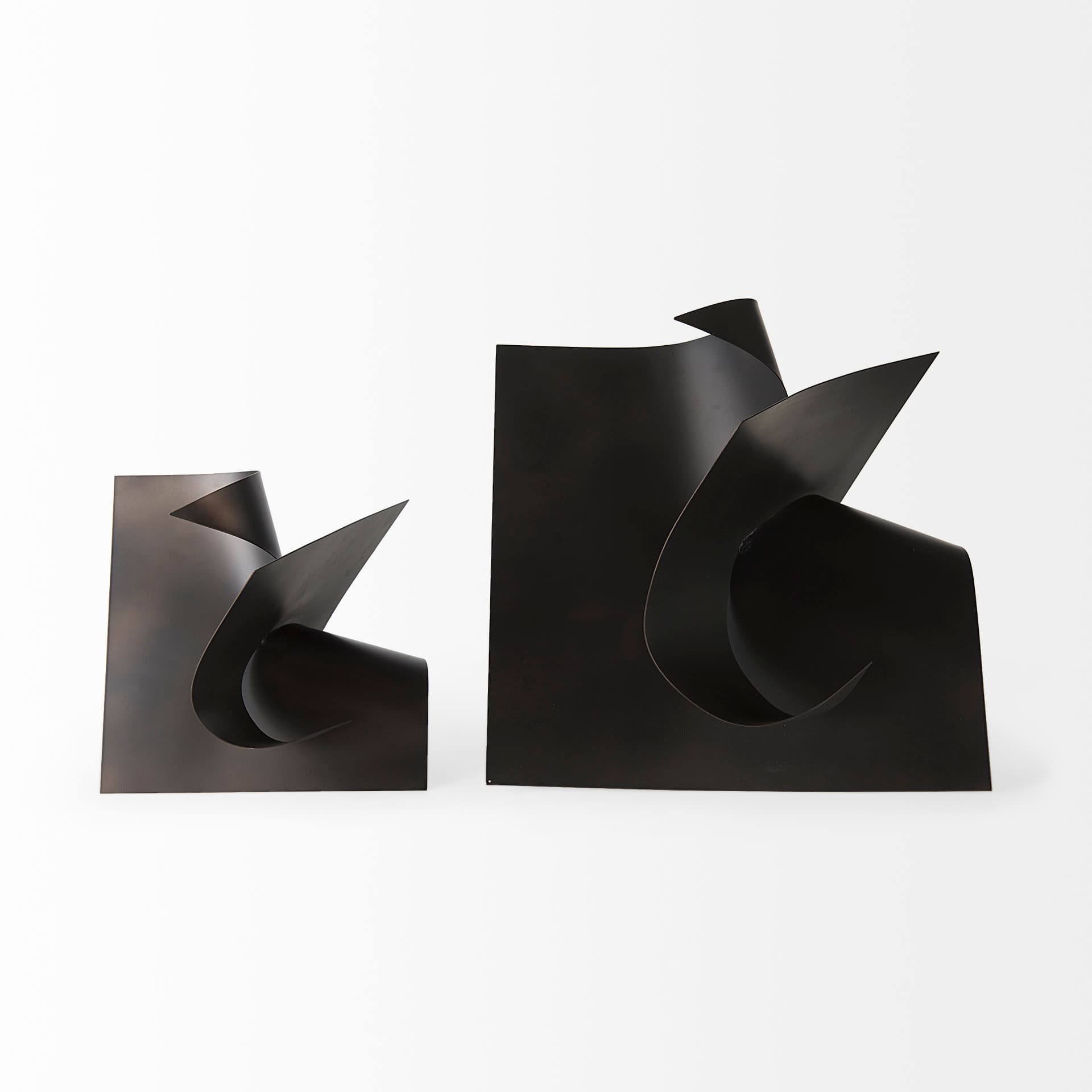 Francesca 11.8L x 11.8W x 11.8H Black Metal Sculptural Decorative Object — product photograph