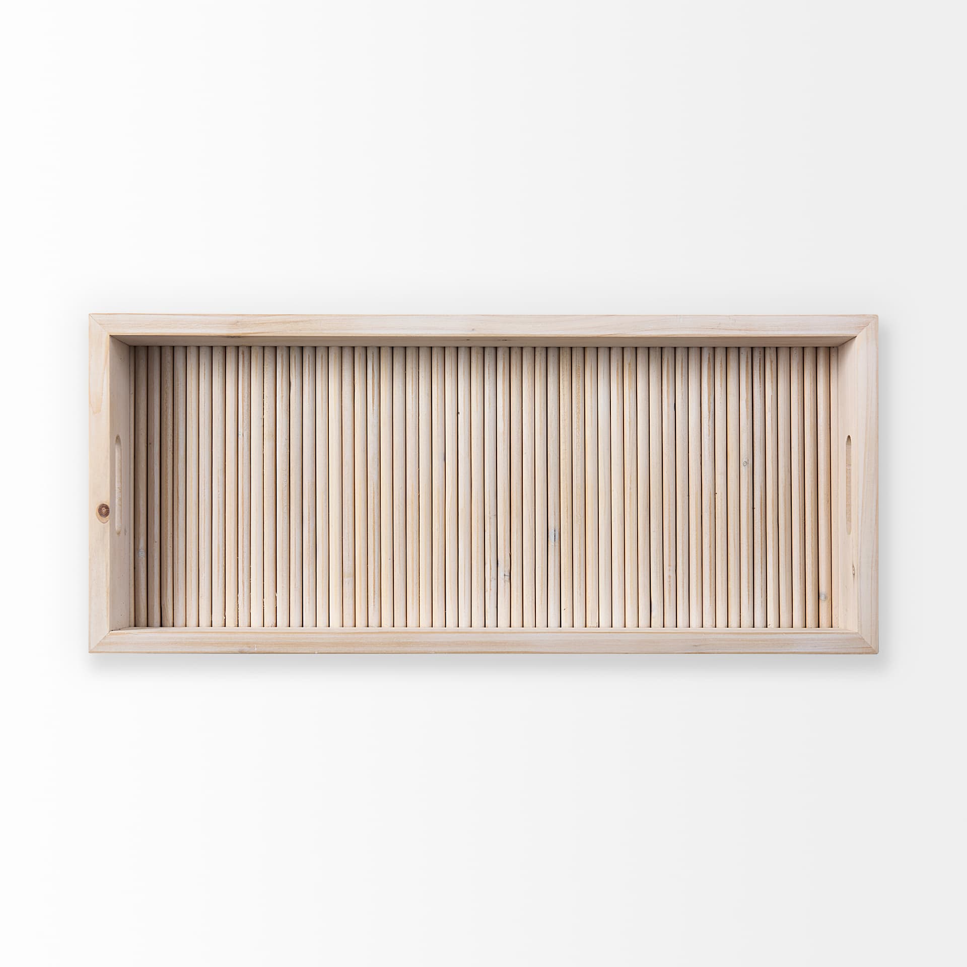Horatio 28L x 12W Natural Wood Rectangular Serving Tray — product photograph