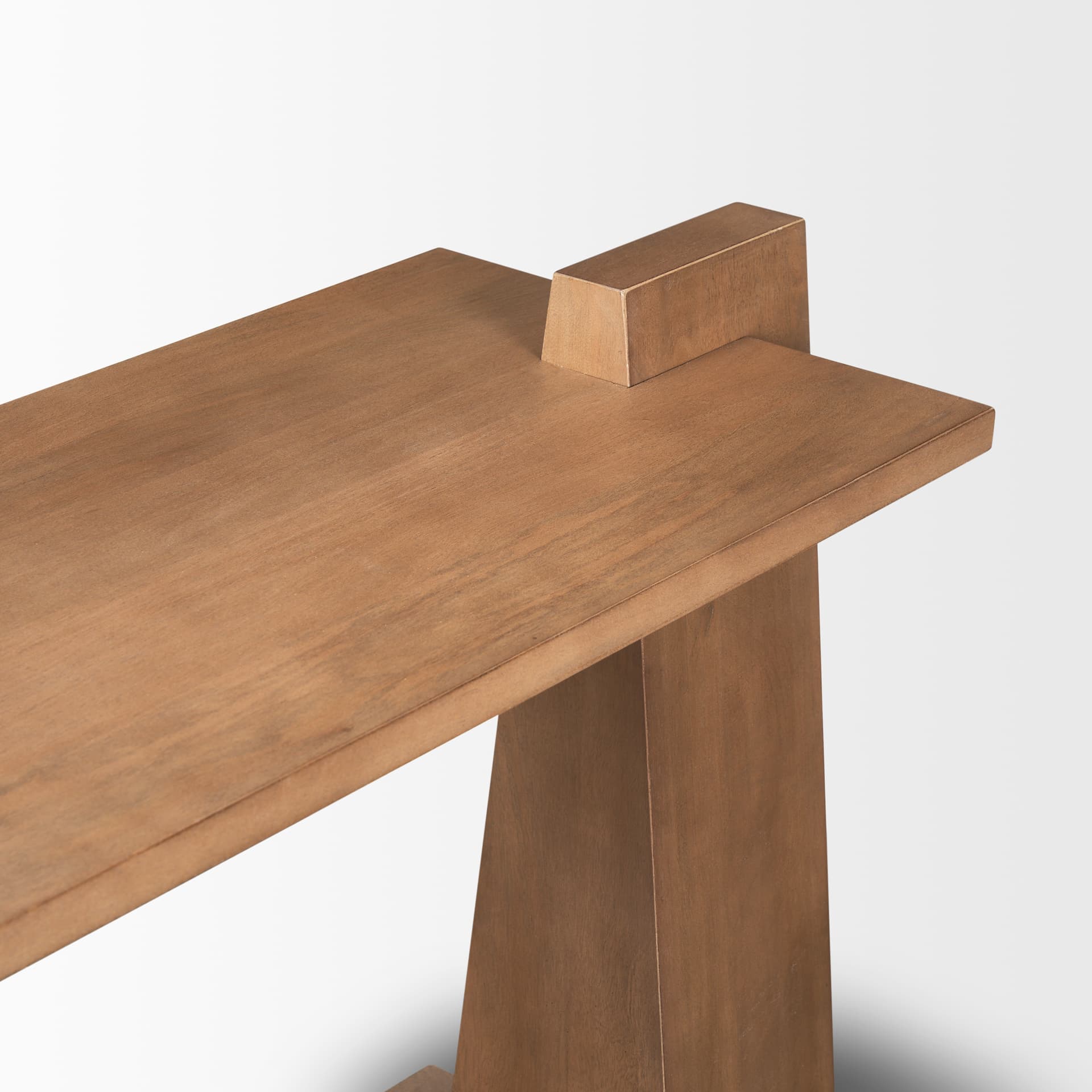 Eula Medium Brown Wood Console Table — product photograph