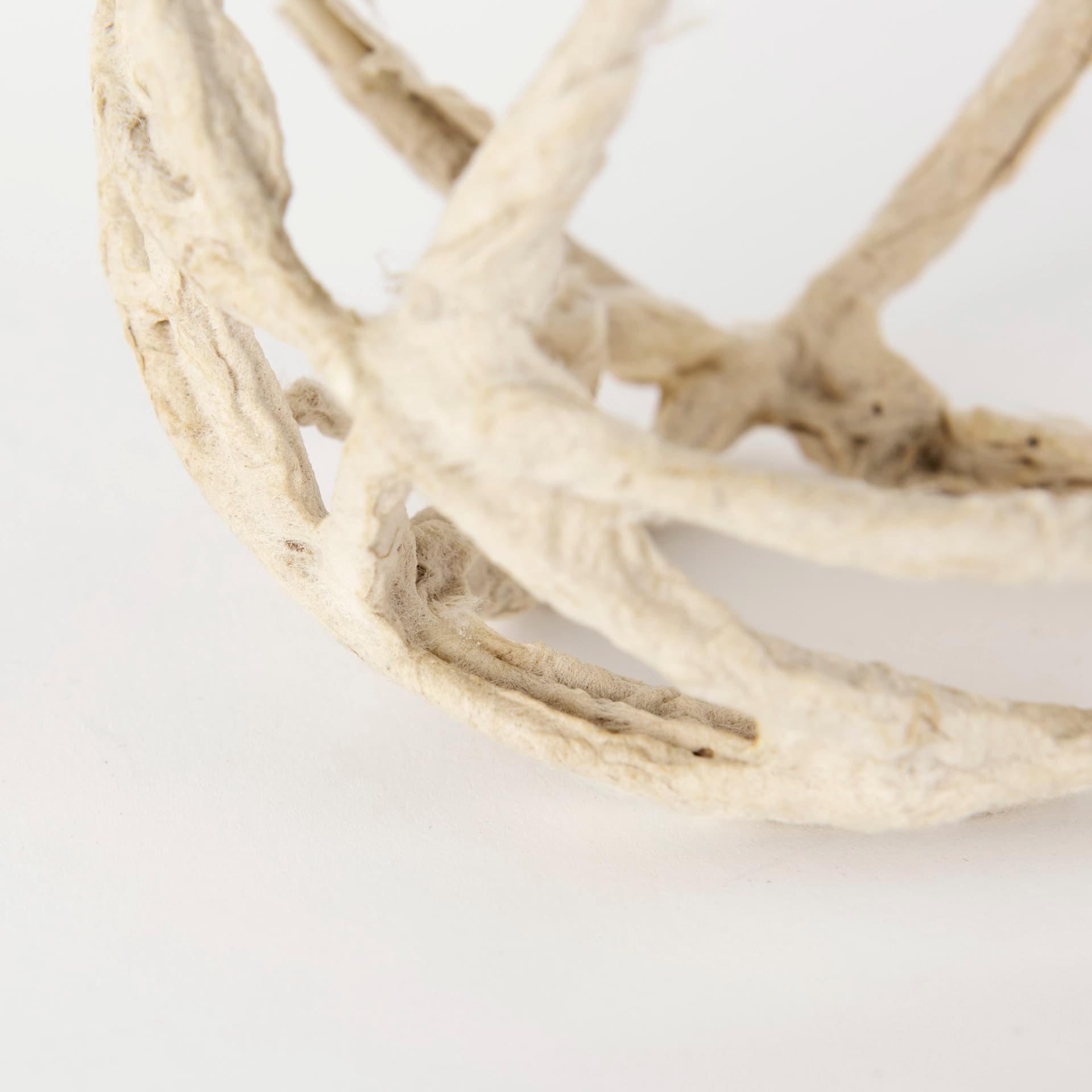 Kali 4.5L x 4.5W x 4.5H Small Beige Decorative Metal and Paper Object — product photograph