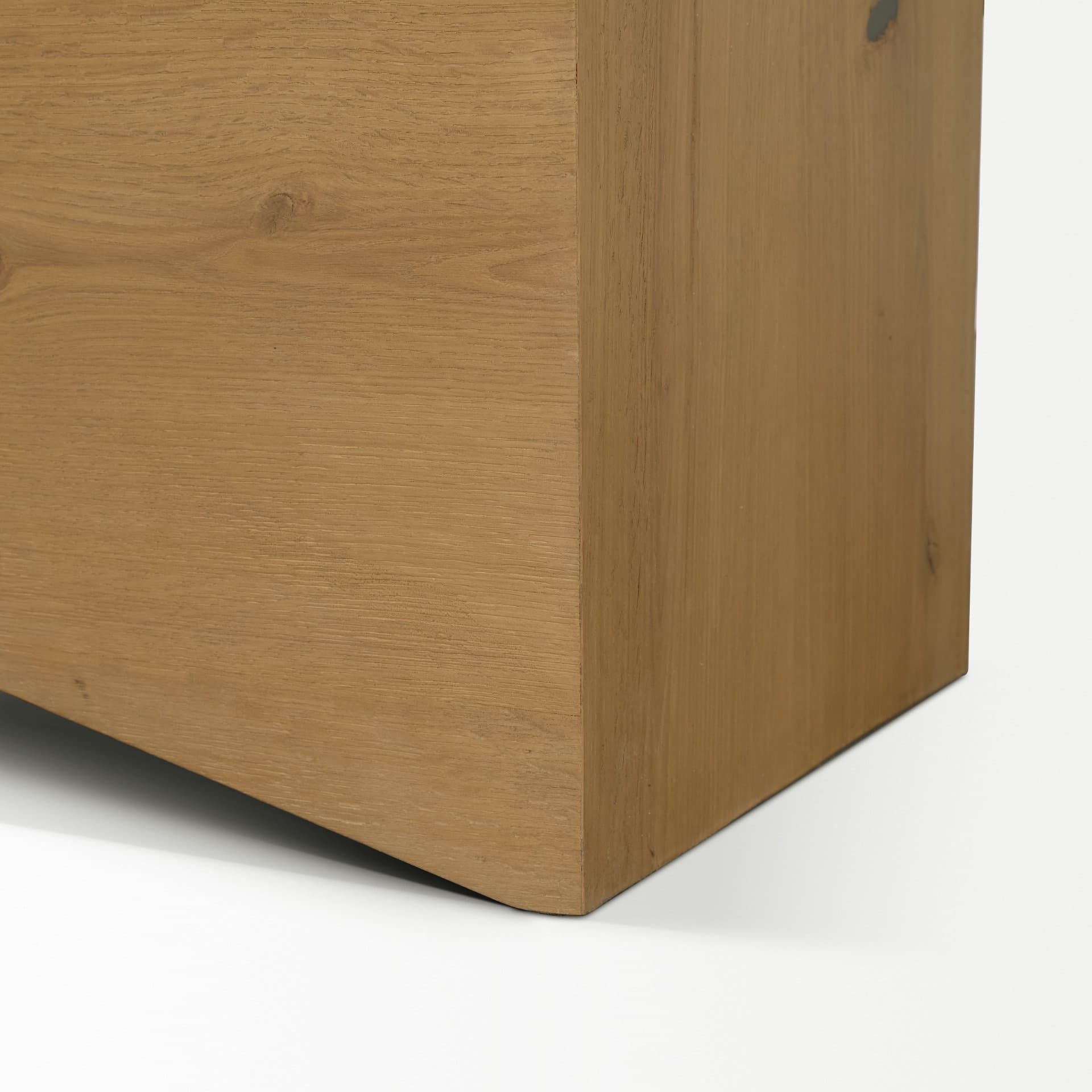 West Light Brown Oak Wood Rectangular Coffee Table — product photograph