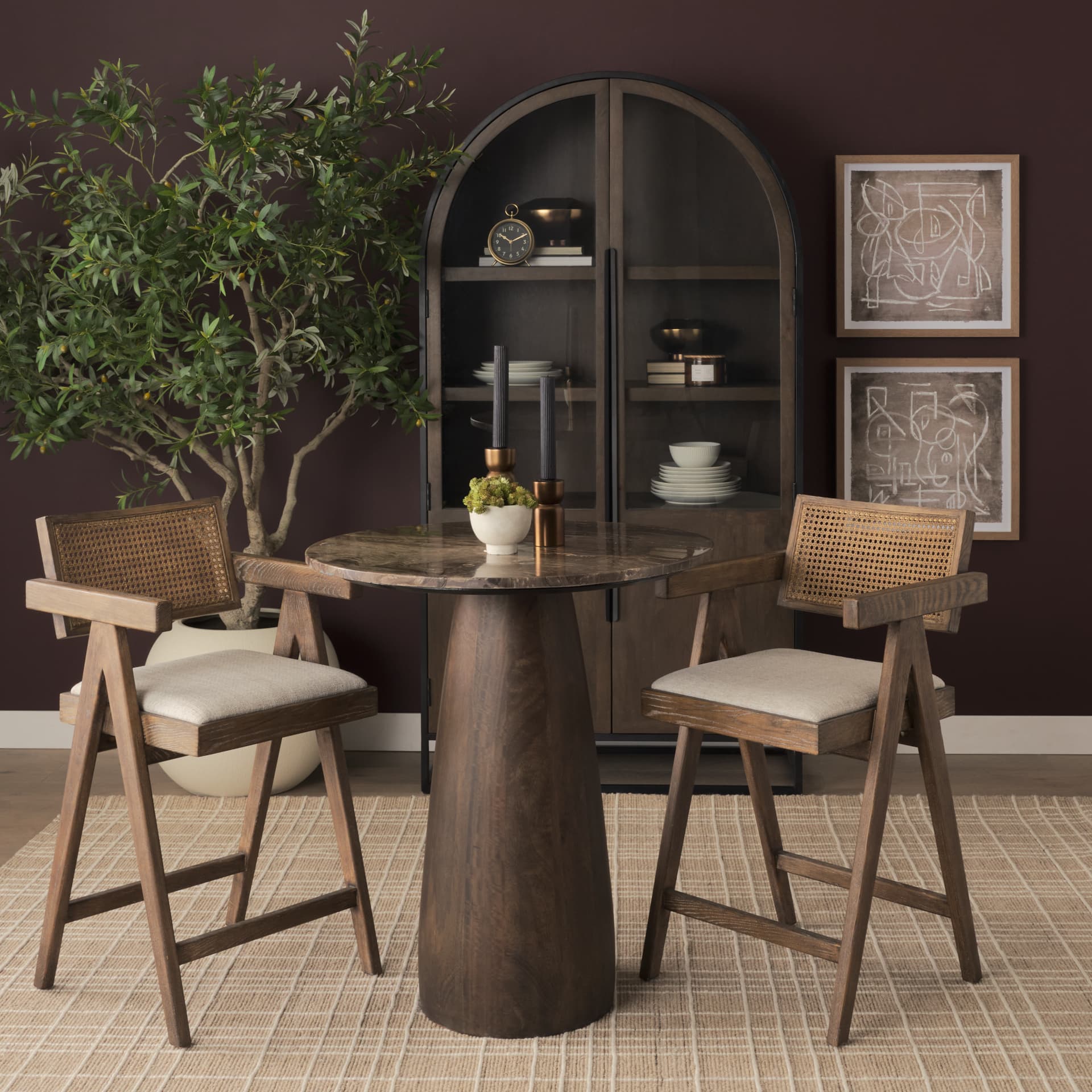 Indie Backless 38in Seat Counter Stool | Medium Brown — product photograph