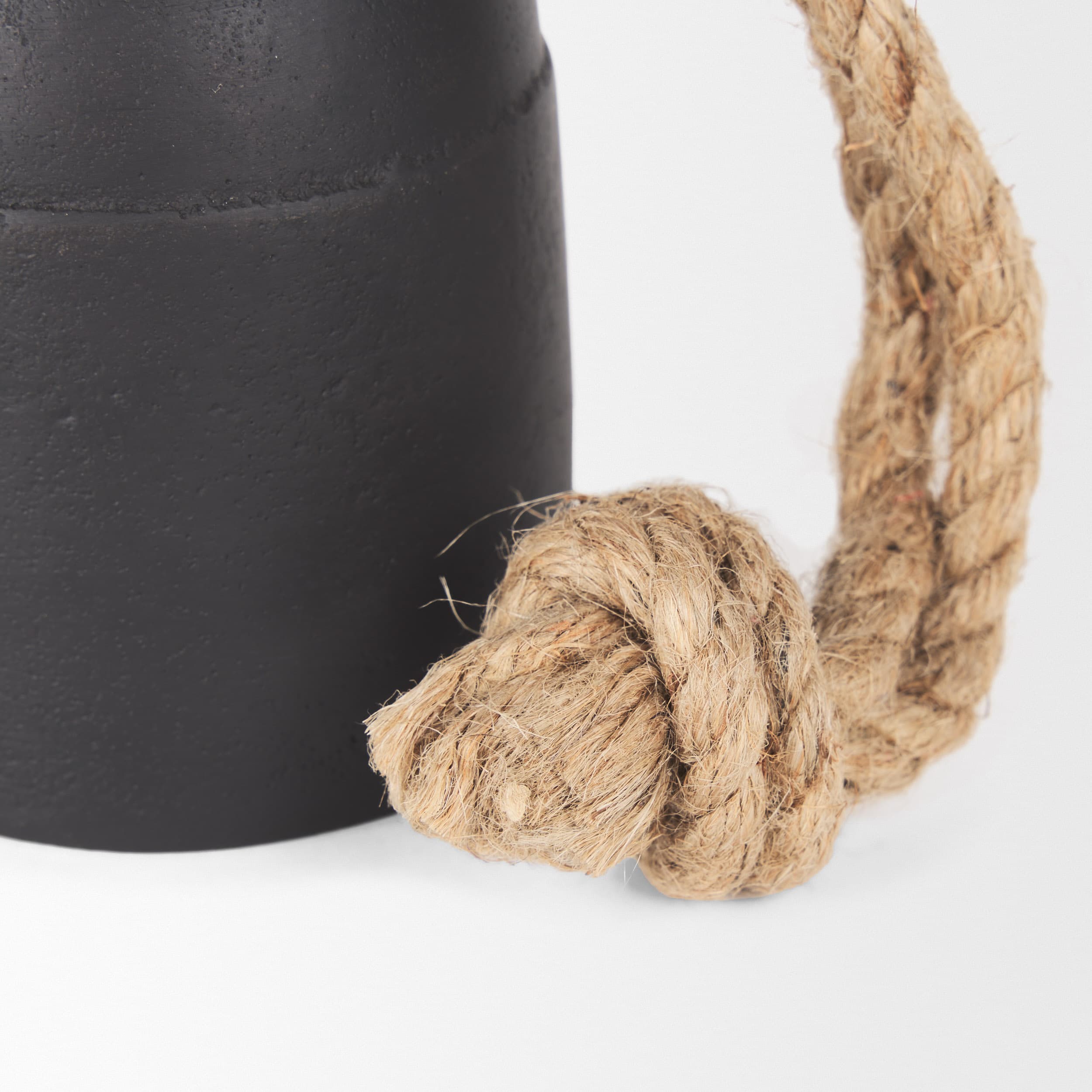 Quincy Small Matte Black Metal Decorative Bell Object — product photograph