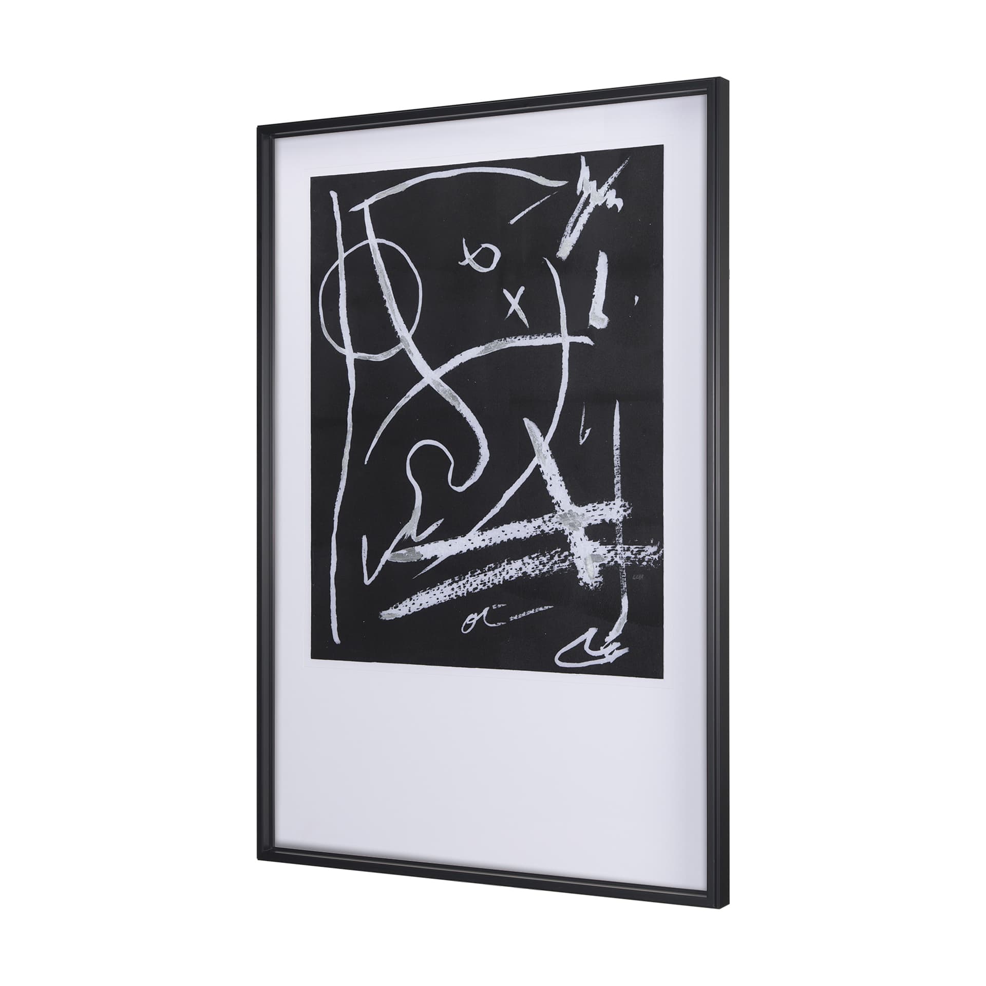 Doodle I by Mercana Studio a Hand Embellished Textured Framed Art Print Matted under Glass — product photograph