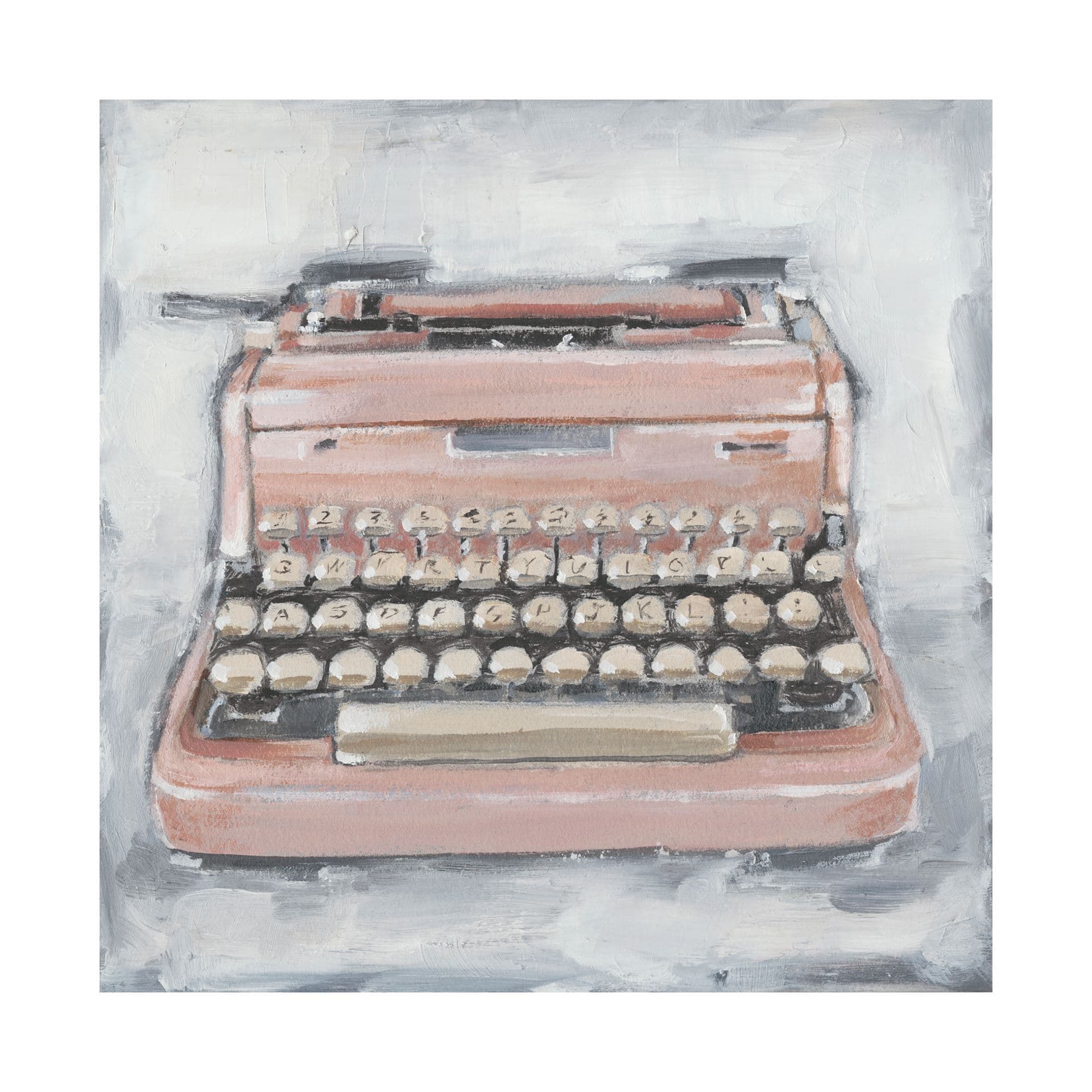 Vintage Typewriter IV by Ethan Harper a Hand Embellished Textured Canvas — product photograph