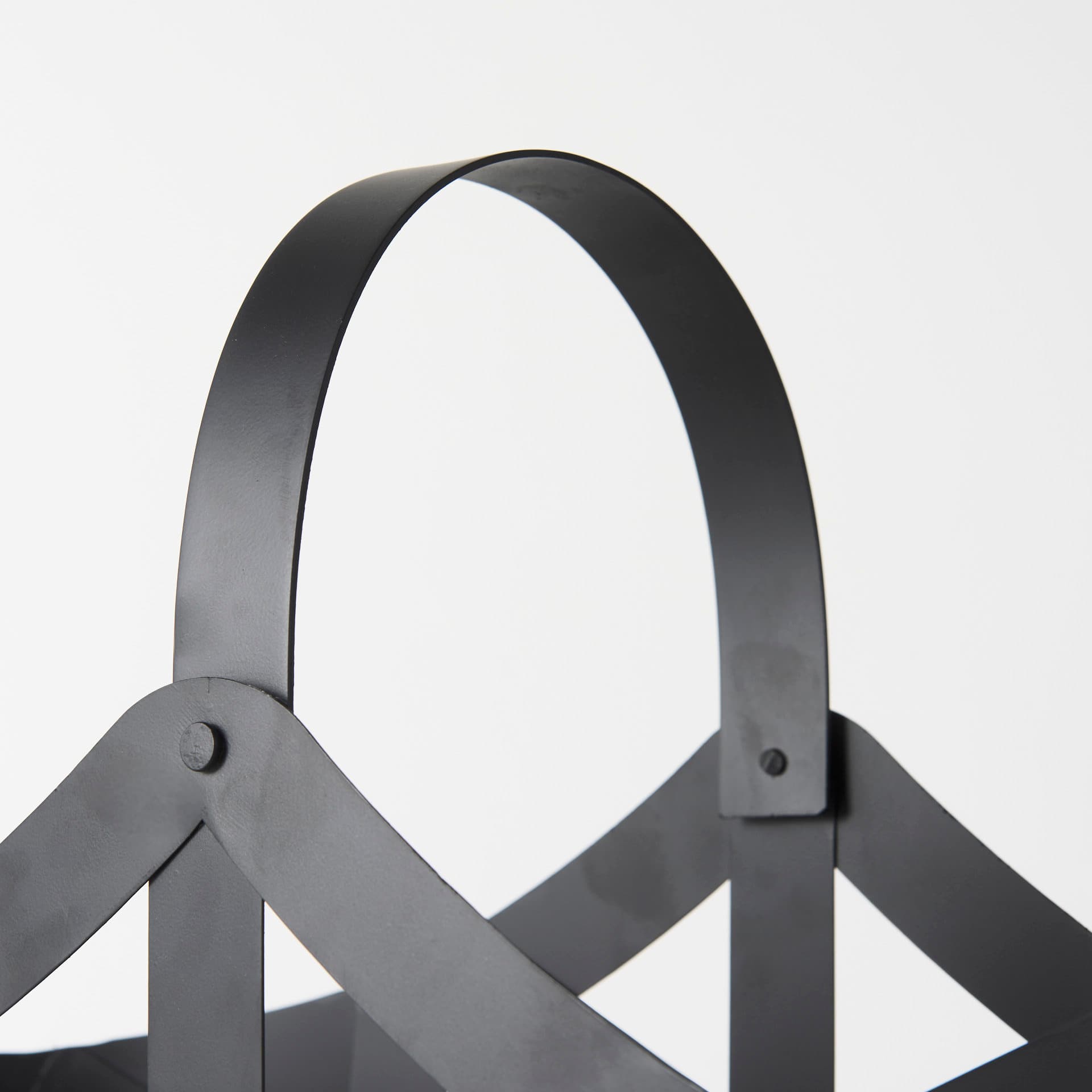 Tyrell (Set of 2) 23L x 11W; 18L x 8W Black Iron Metal Baskets — product photograph