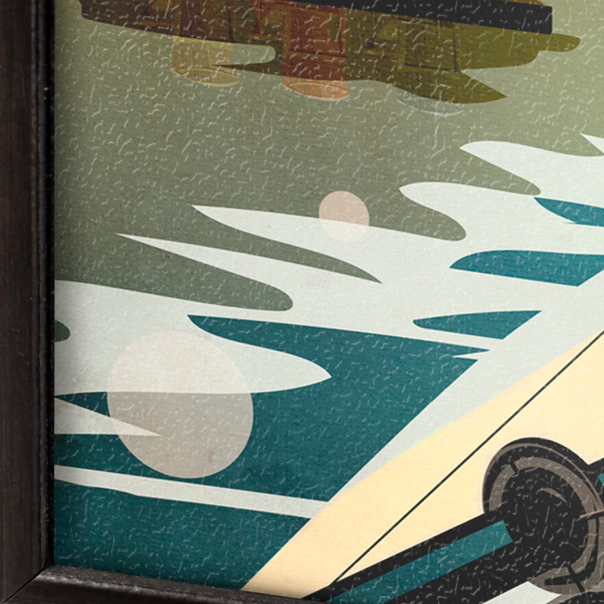 Muskoka Go Canada (SM) by Mercana Studio a Hand Embellished Decograph Framed Art Print — product photograph