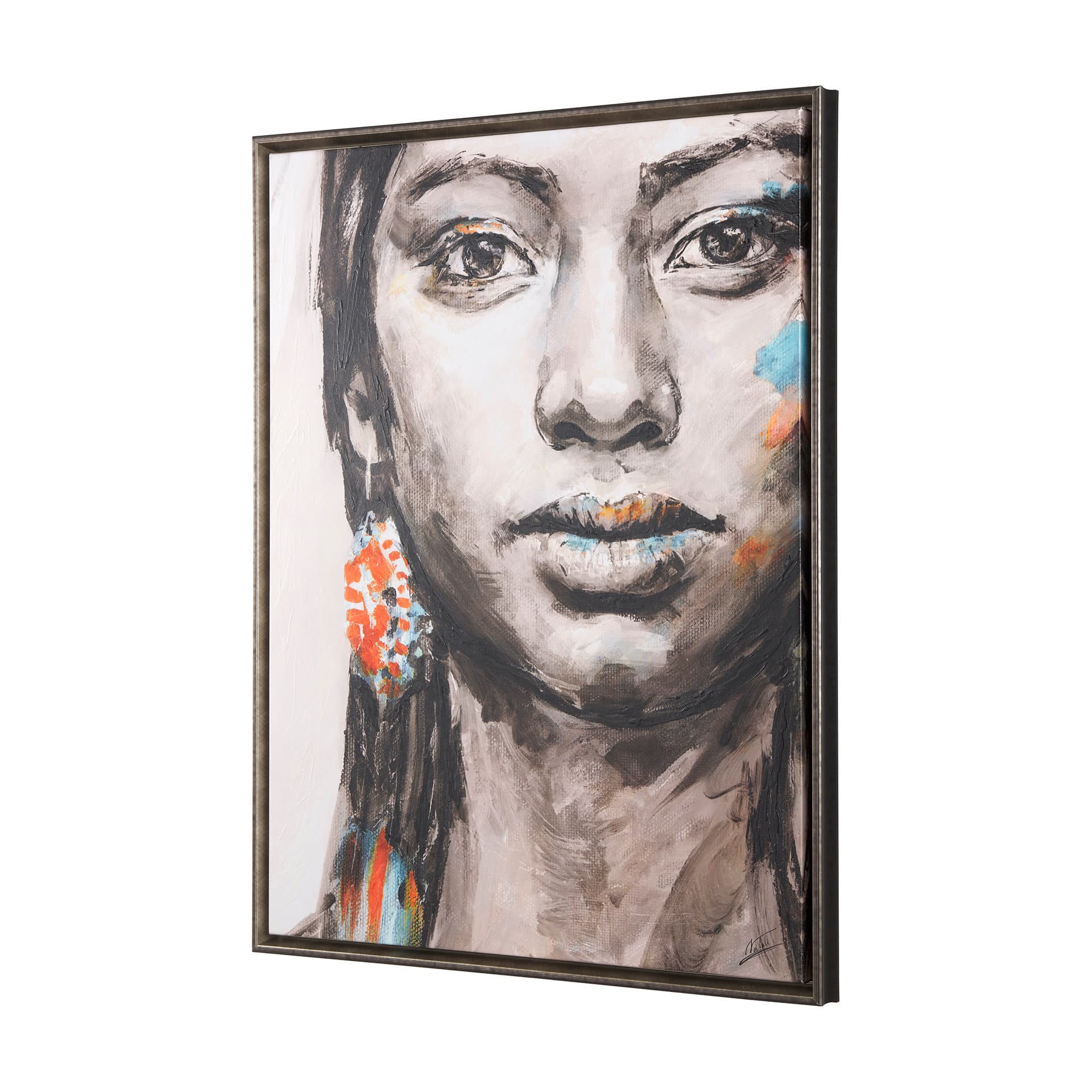 Unity I Woman (FL) by Mercana Studio a Hand Embellished Textured Framed Canvas — product photograph