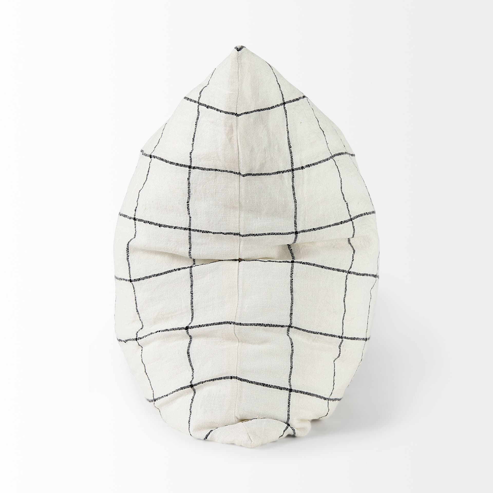 Suzanne 22 x 22 White/Black Square Pattern Pillow Cover — product photograph