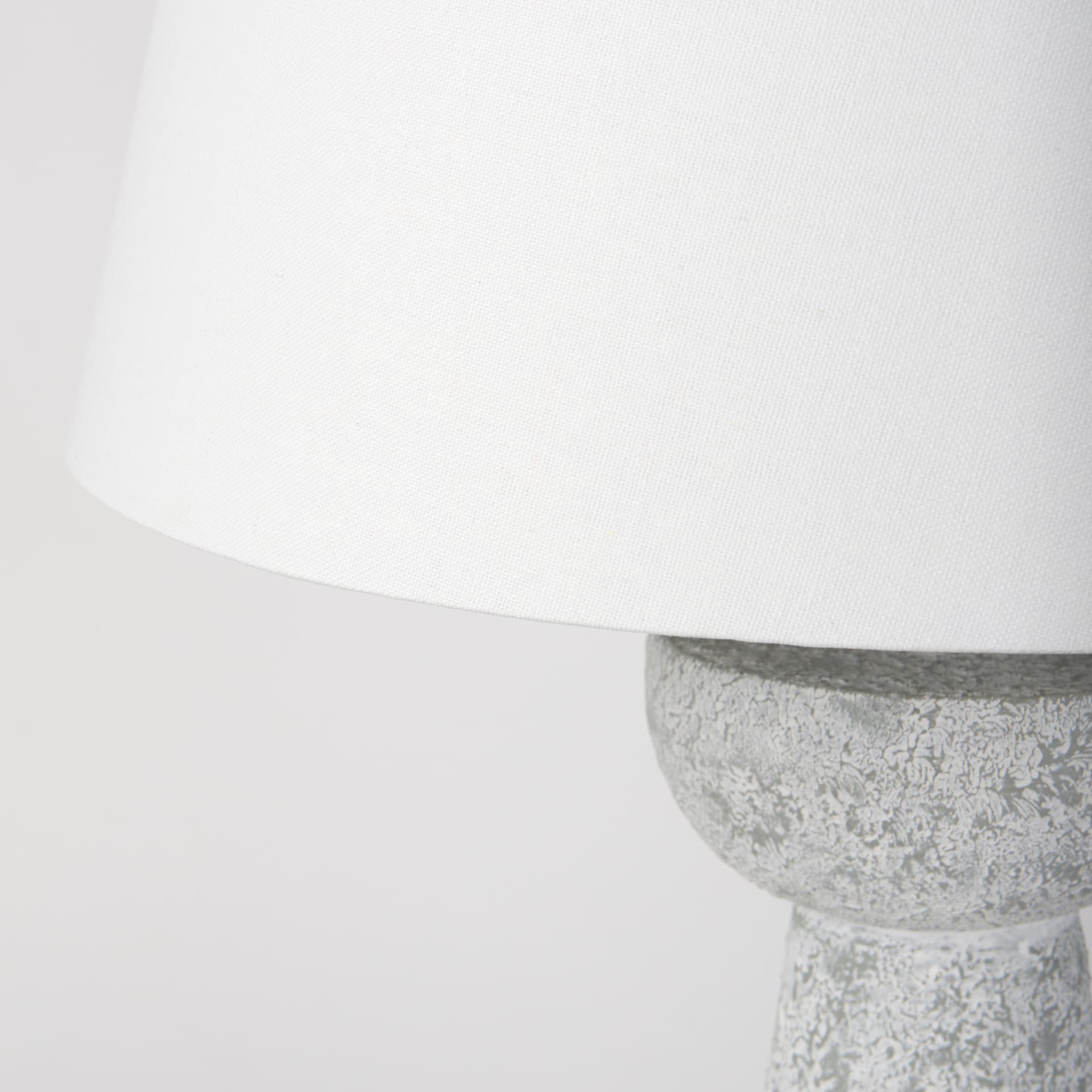 Julia 16.0L x 16.0W x 27.0H Gray Antique Painted Cement Table Lamp — product photograph