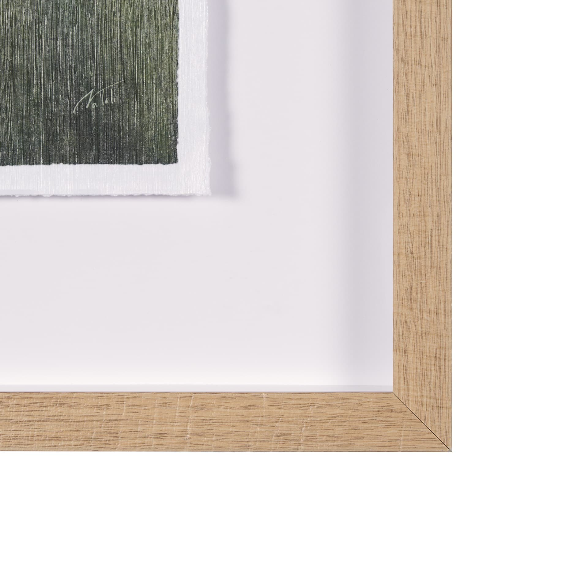 Rolling Fields I Hand Embellished Brown Framed Watercolor Art Print on Paper Mounted with Backing — product photograph