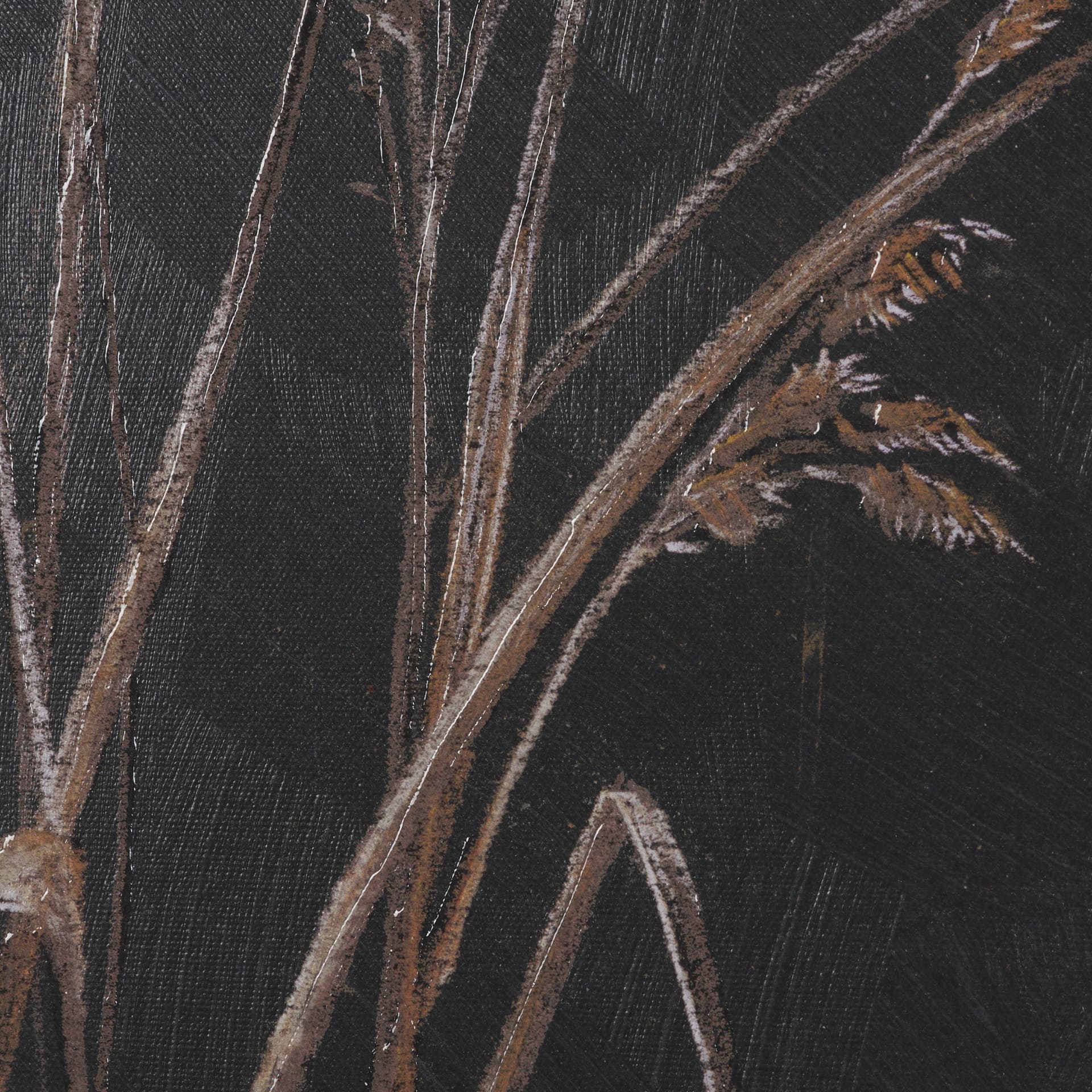 Golden Grasses IV by Mercana Studio Hand Embelished Textured Framed Artwork Matted — product photograph