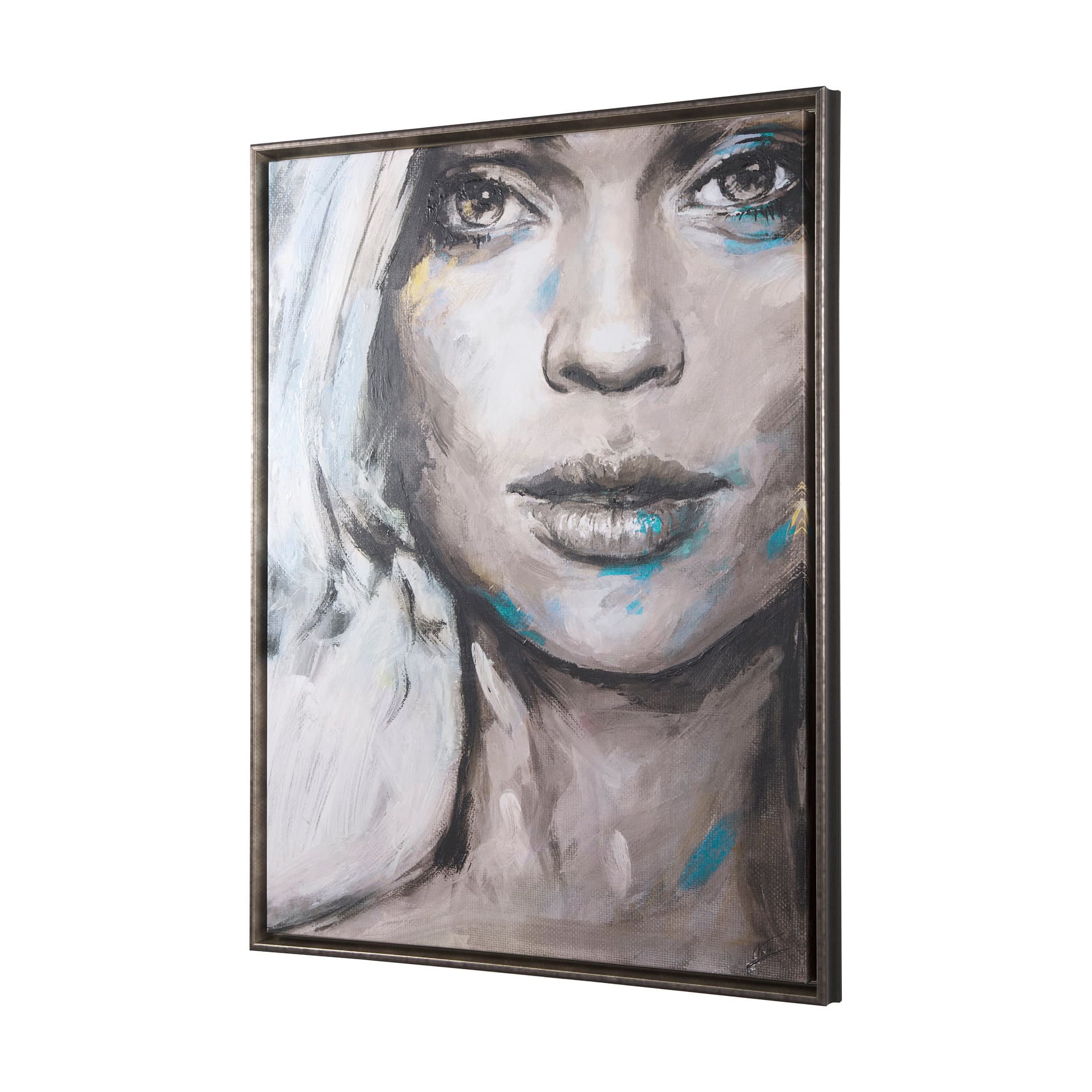 Unity III Woman (FL) by Mercana Studio a Hand Embellished Textured Framed Canvas — product photograph