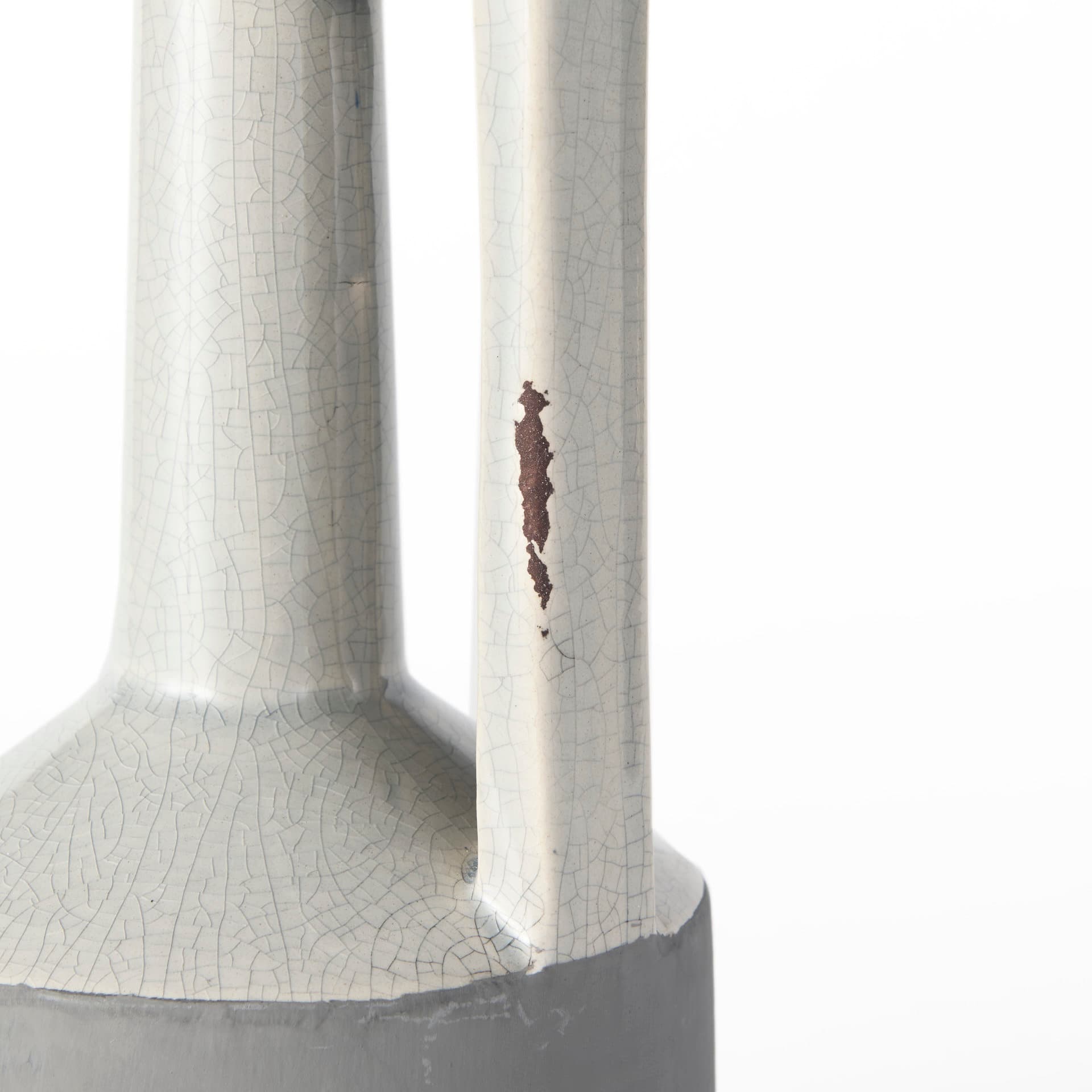 Burton 10.2H Small Two Tone Gray Ceramic Jug Vase — product photograph