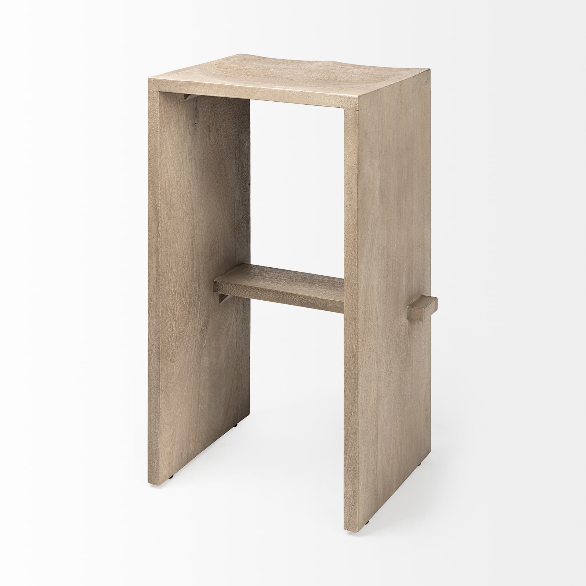 Aida Backless 30in Seat Bar Stool | Light Gray — product photograph
