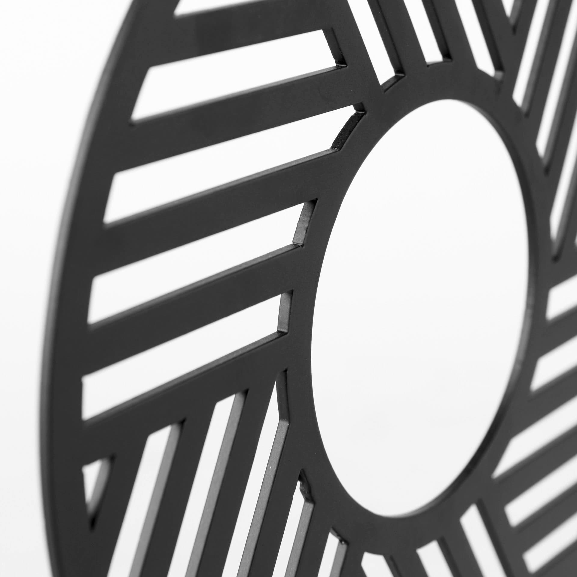 Micra 9.1L x 2.6W x 10.9H Matte Black Metal Decorative Object on a Stand — product photograph
