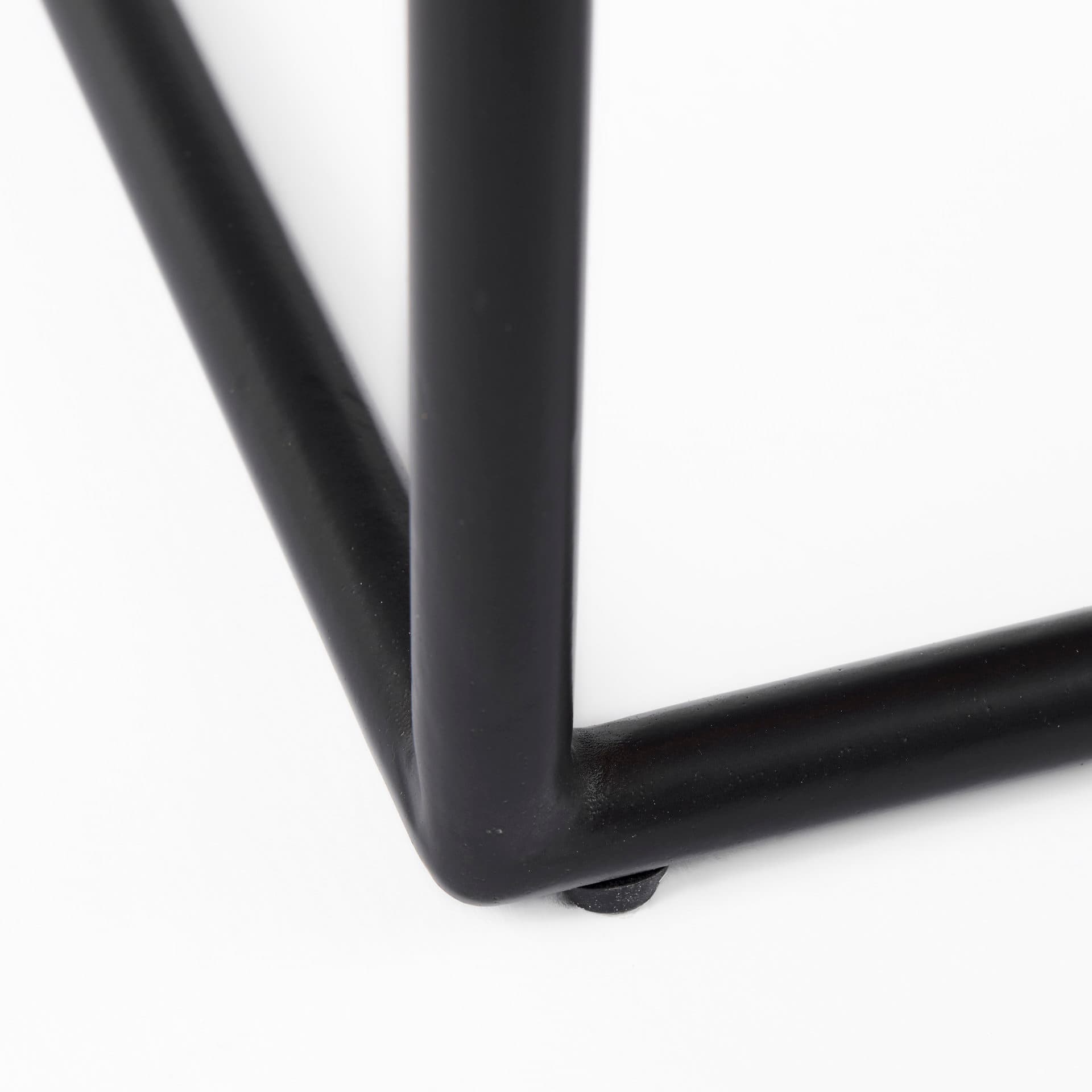 Clarissa Backless 26.25in Seat Counter Stool | Brown Leather w/ Metal — product photograph