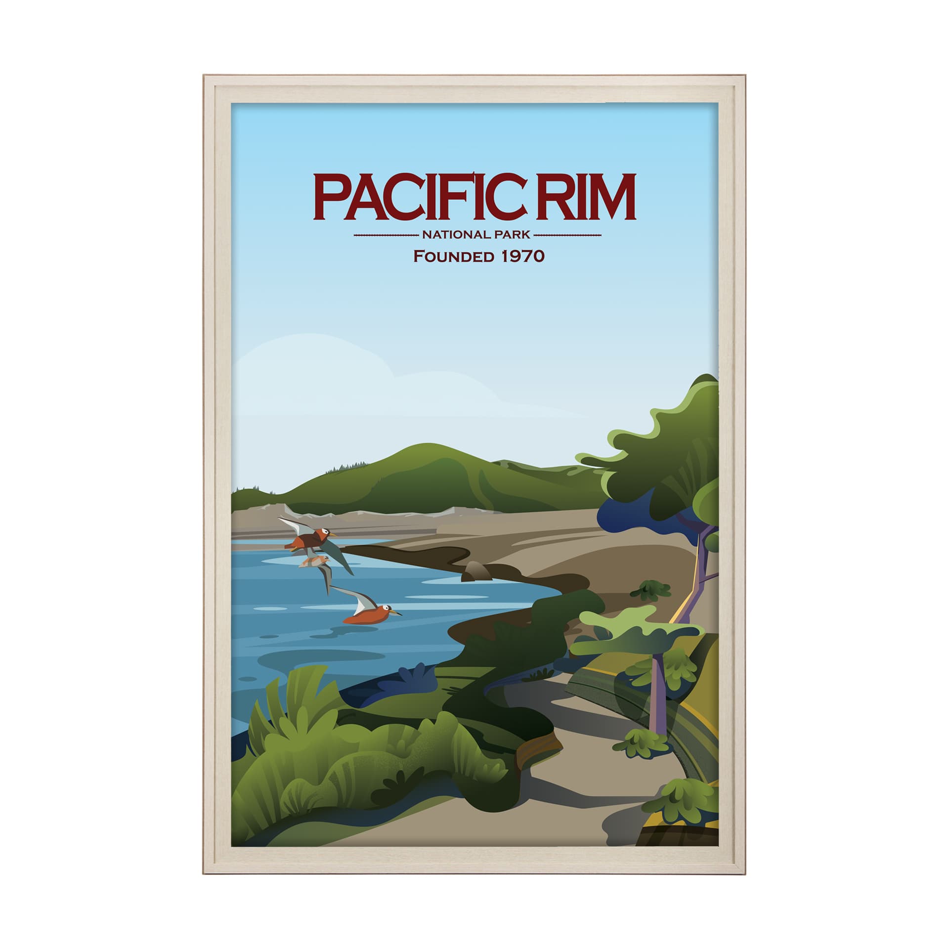 Pacific Rim GO (XL) by Mercana Studio a Hand Embellished Decograph Framed Art Print under Glass — product photograph