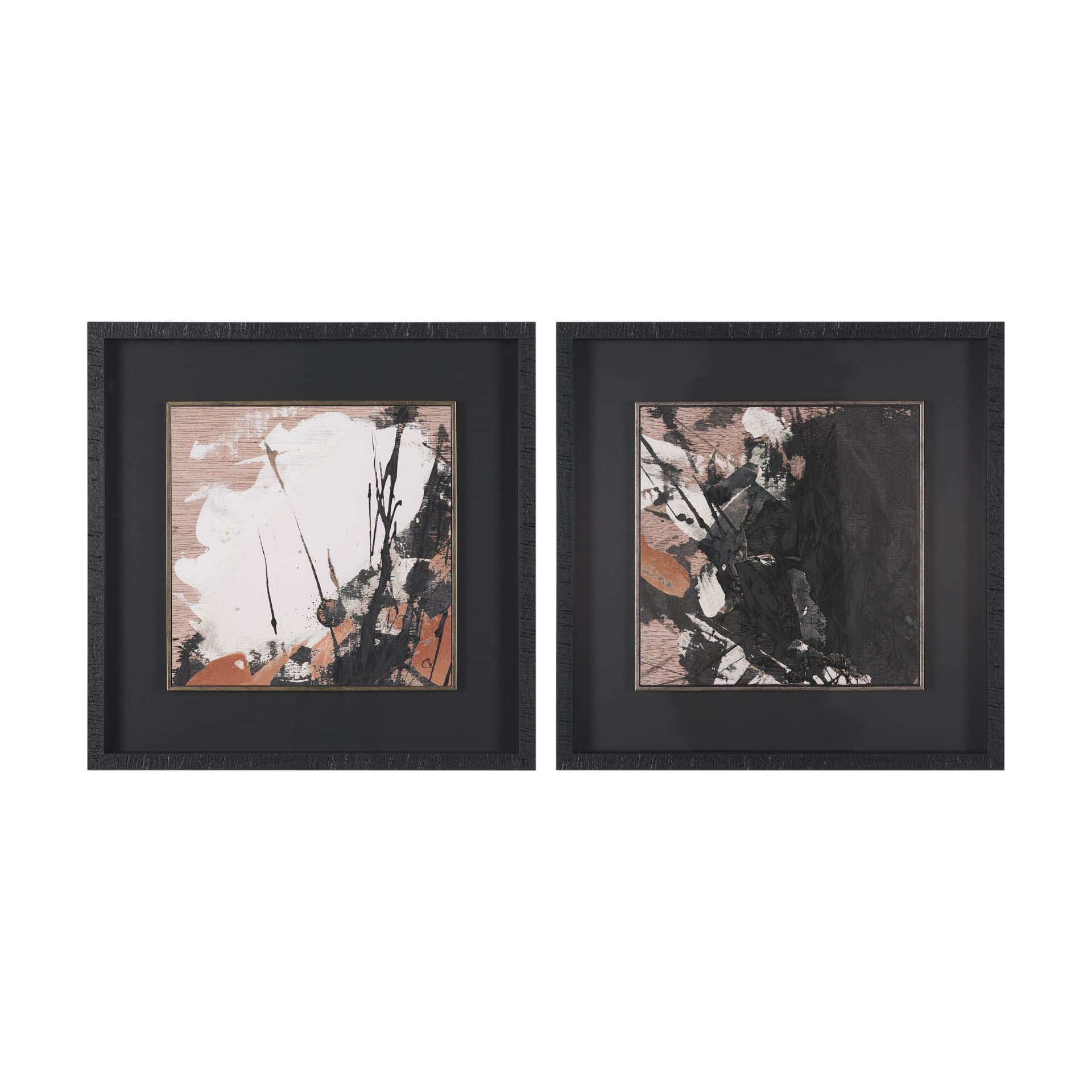Tones of Sienna I (Set 2) by Mercana Studio Hand-Embellished Framed Artwork Matted under Glass — product photograph