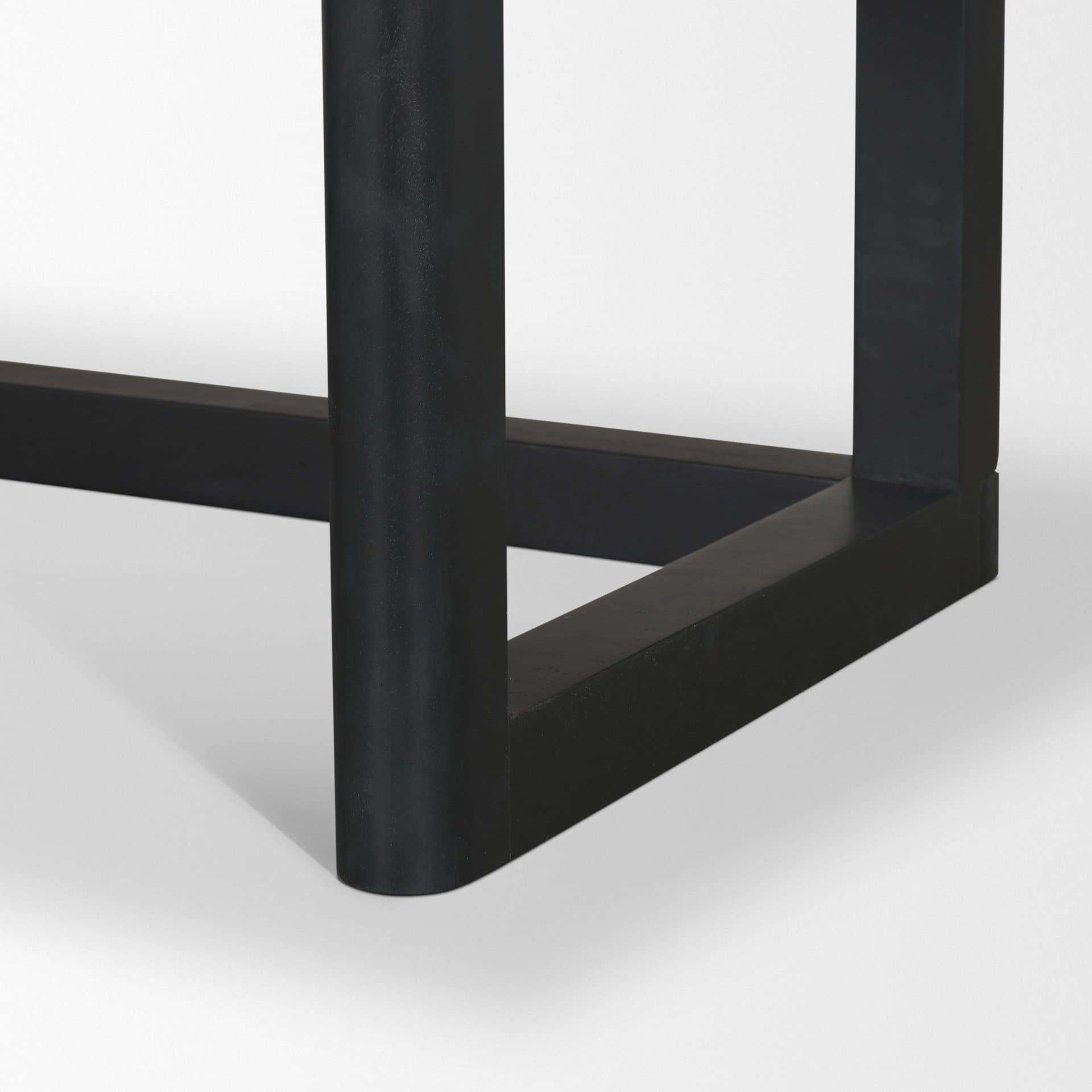 Grier 60" Black Solid Wood W/ Black Cane Office Desk — product photograph