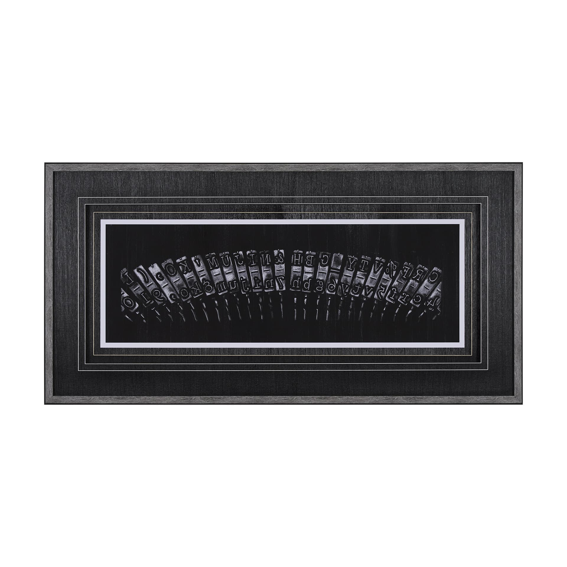 Antique Typewriter Bars by Ethan Harper Hand Embellished Textured Framed Photo Art Print Matted unde — product photograph