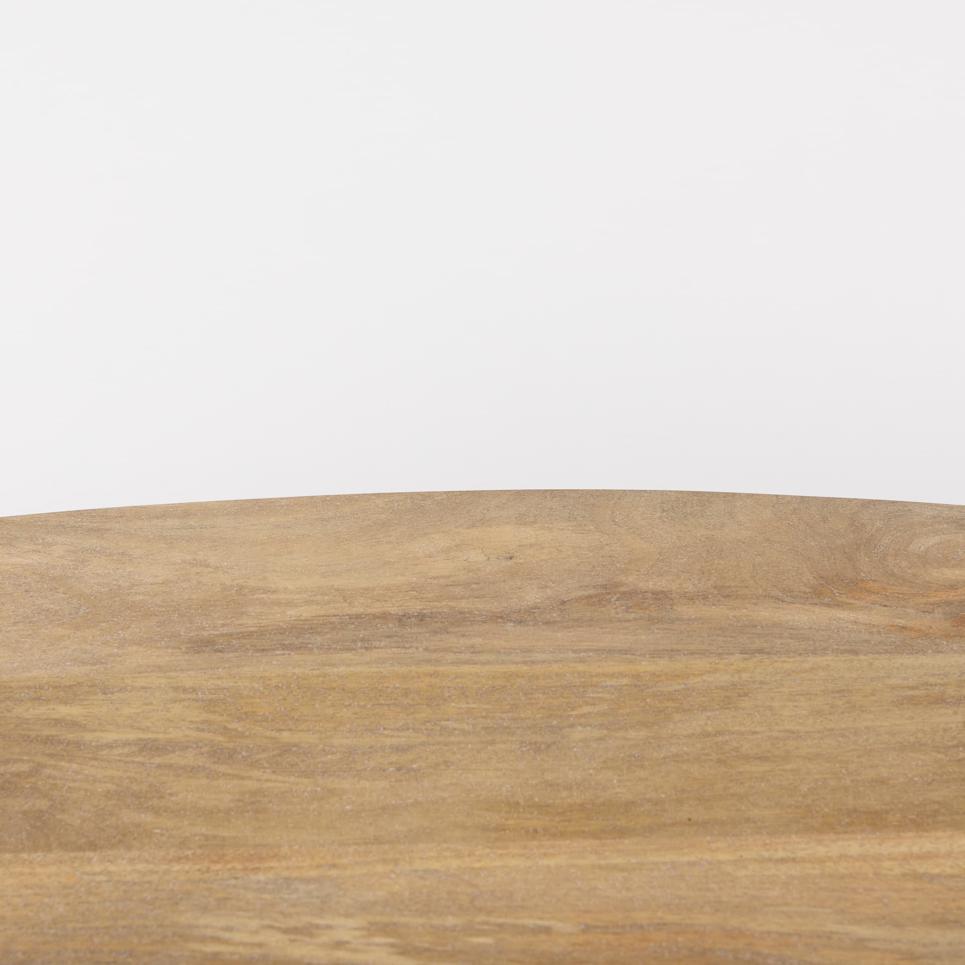 Terra 48L x 28W x 15H Light Brown Wood Oval Fluted Coffee Table — product photograph