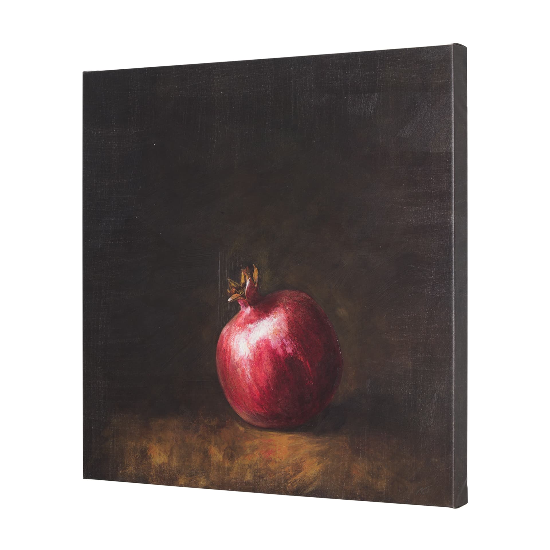 Lonely Pomegranate by Mercana Studio a Hand Embellished Textured Canvas — product photograph