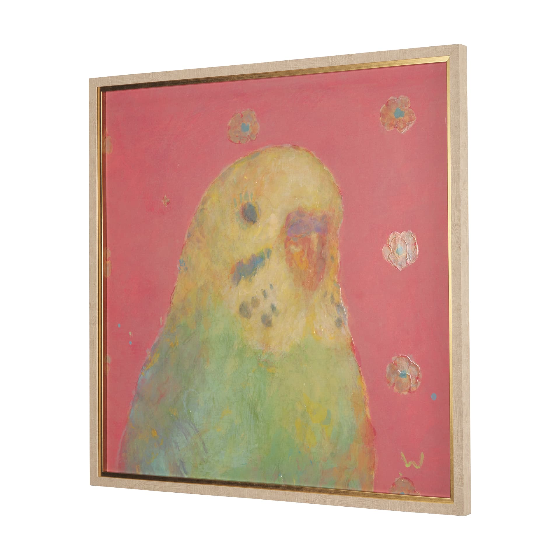 Pop Birds - Sore by Mercana Studio a Hand Embellished Textured Framed Art Print Matted under Glass — product photograph