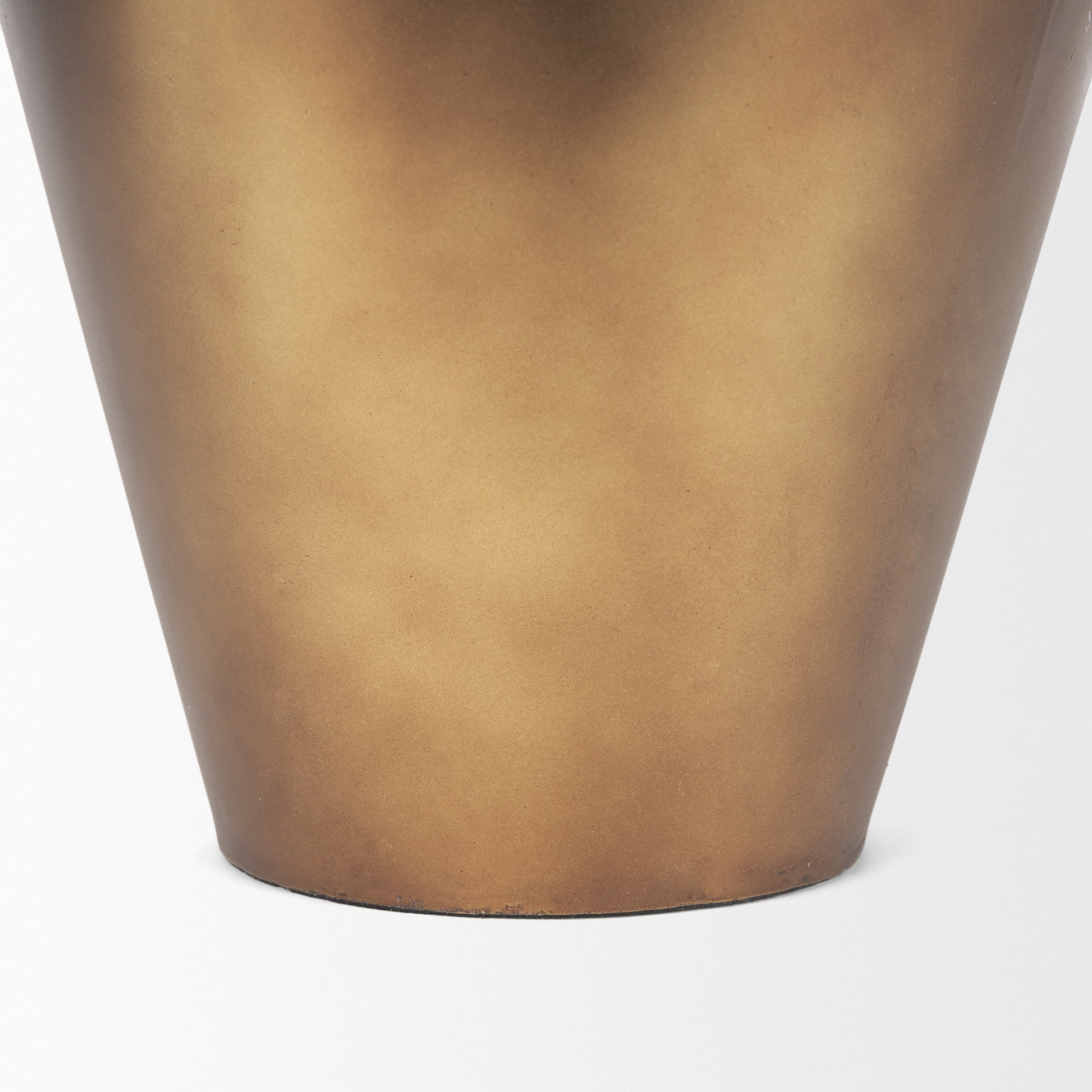 Perrin Small Brushed Gold Metal Decorative Vase — product photograph