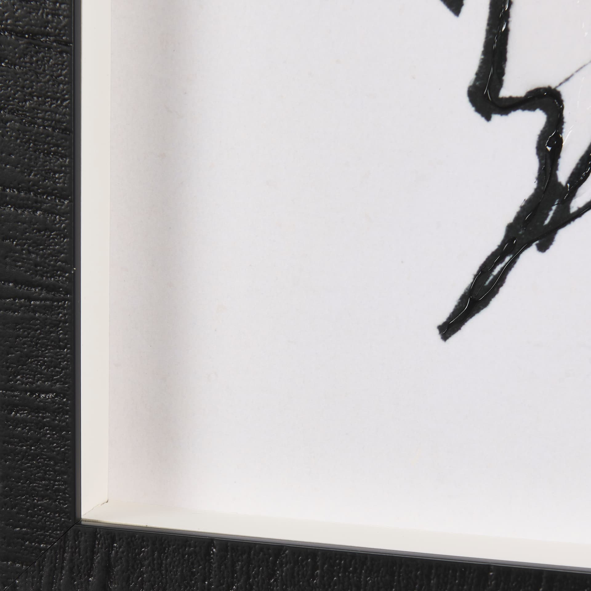 Begonia Vine (Left) by Mercana Studio Hand Embellished Textured Framed Art Print Matted under Glass — product photograph