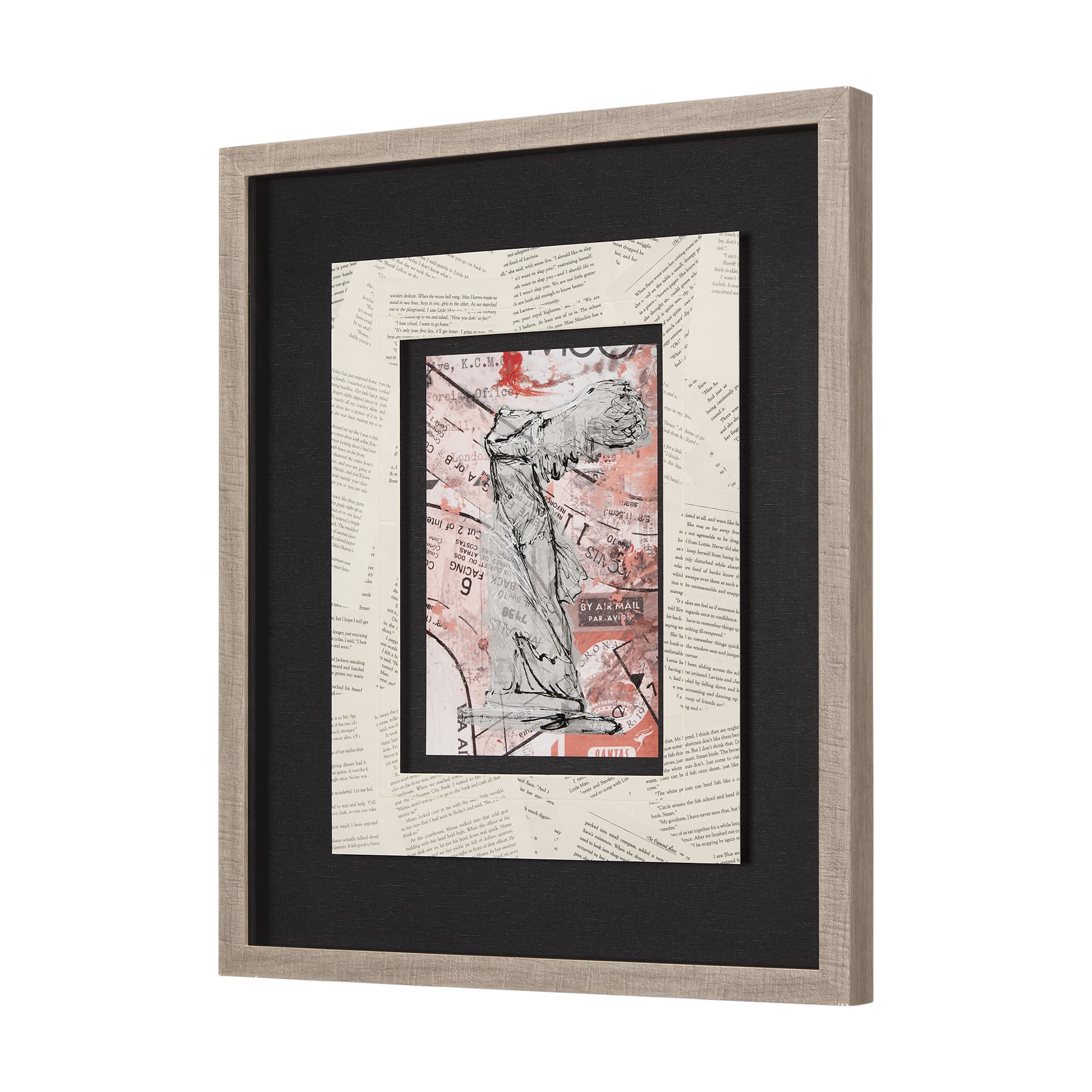 Graffiti Sculpture IV by Mercana Studio Hand Embellished Textured Framed Art Print Matted under Glas — product photograph