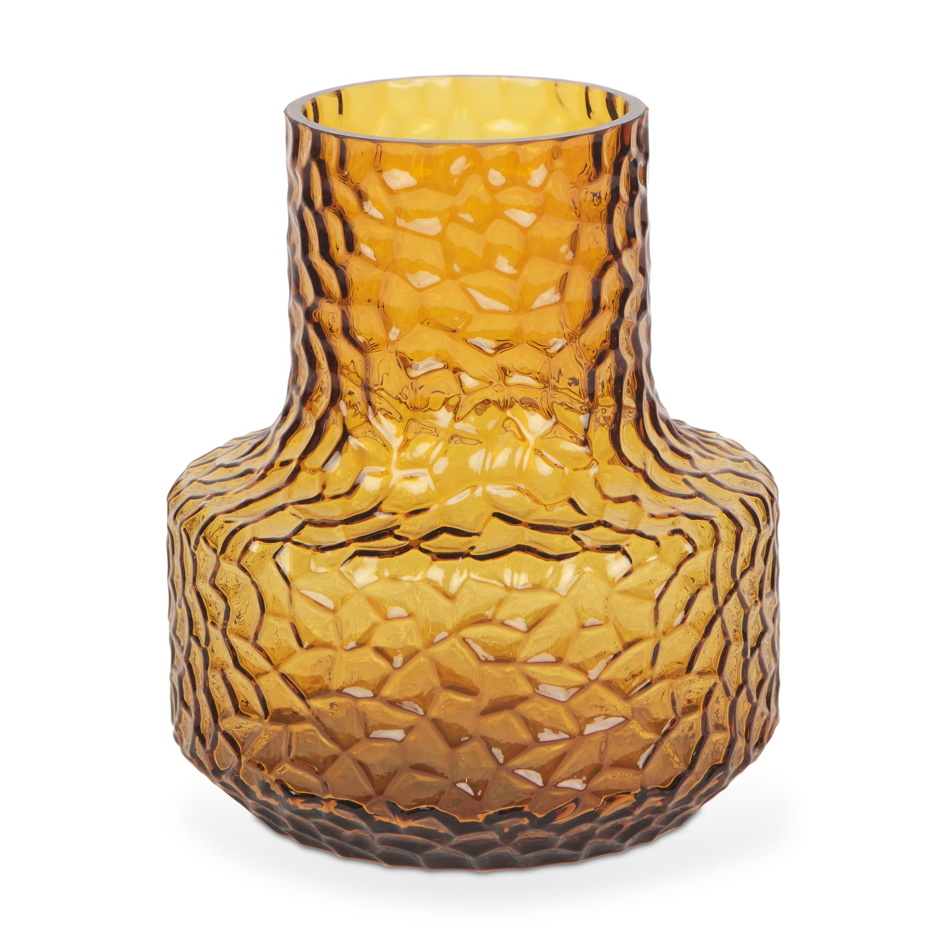 Jolene 7" Amber Waterglass Glass Vase — product photograph