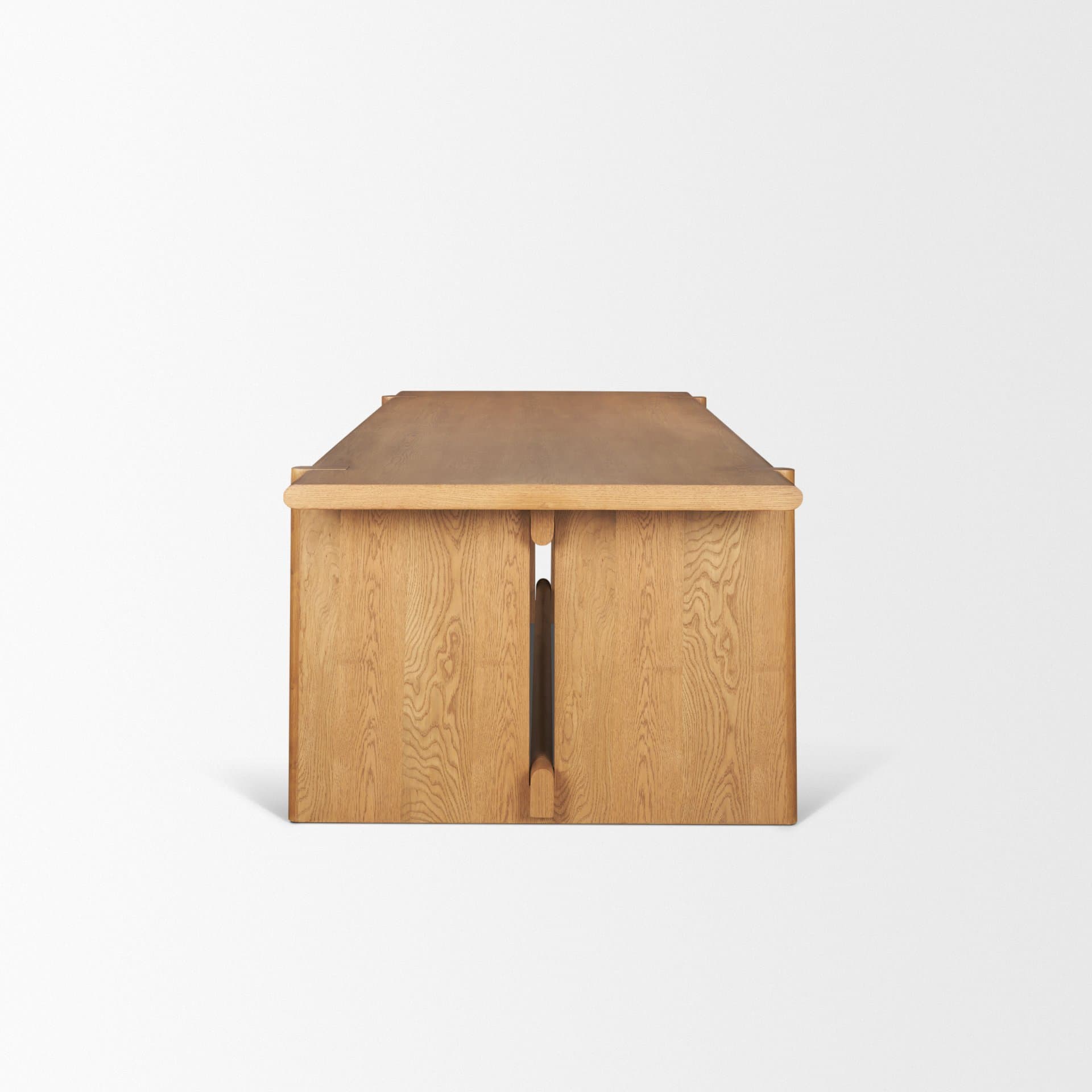 Rowan 94"L x 44"W Rectangular Dining Table | Modern | Light Brown Oak Wood | Seats 8 — product photograph